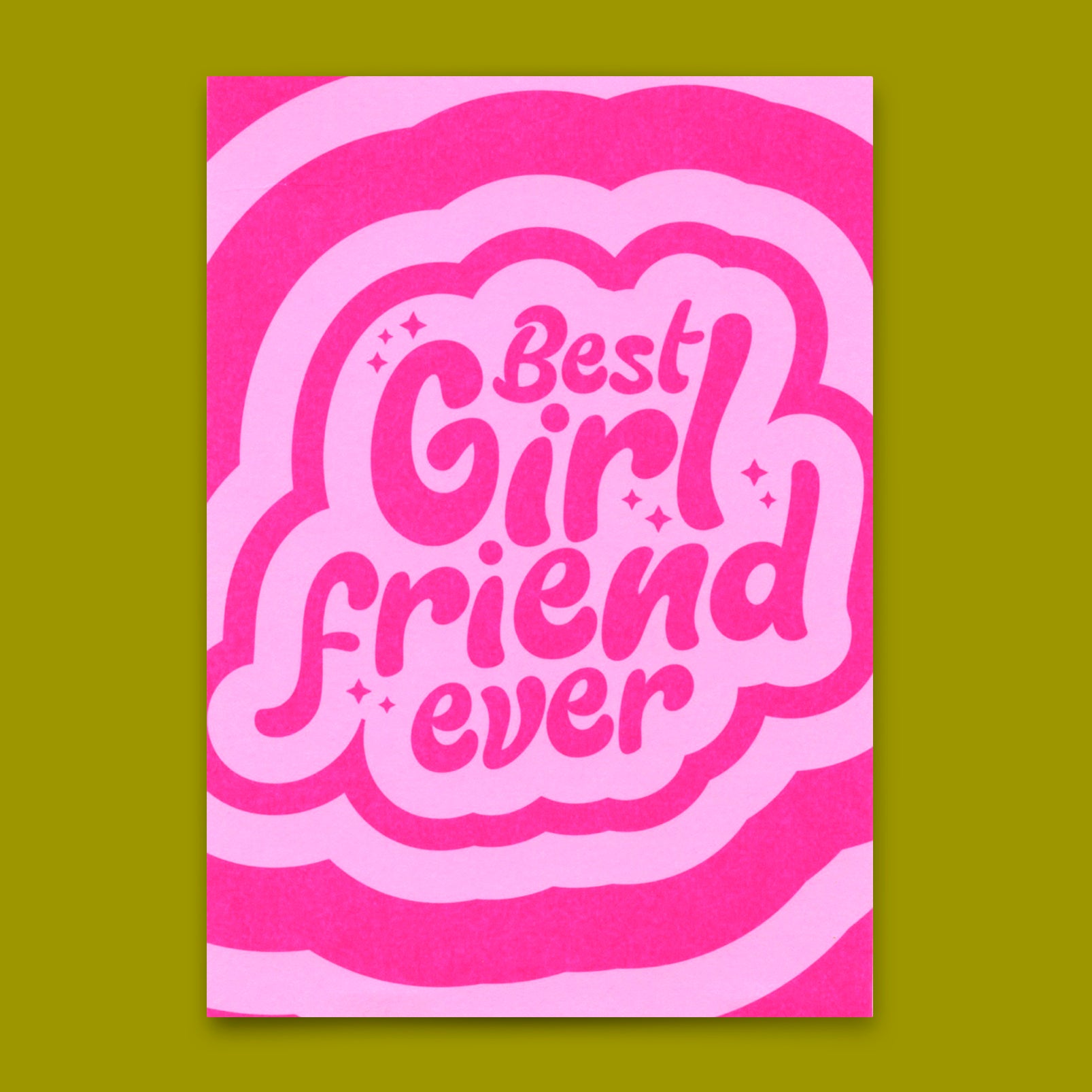 Postkarte "Best girlfriend ever" | Coole Postkarte für Verliebte