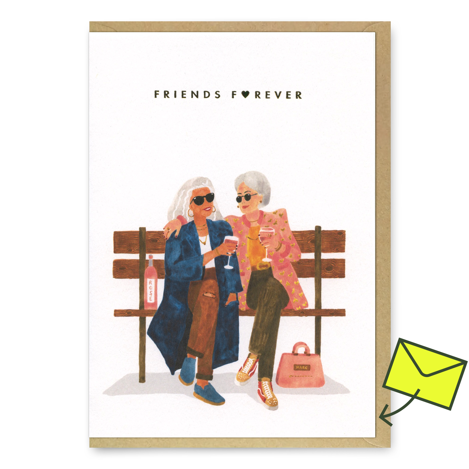 Greeting card "He who wavers gets more out of the way" | Funny folding card with saying