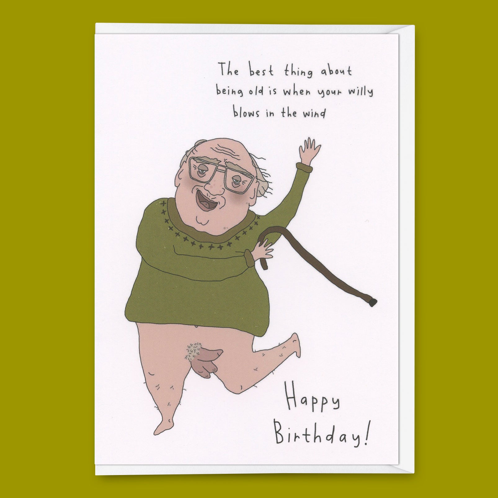 Grußkarte "Willy in the wind" | Lustige Geburtstagskarte | Eat Mielies