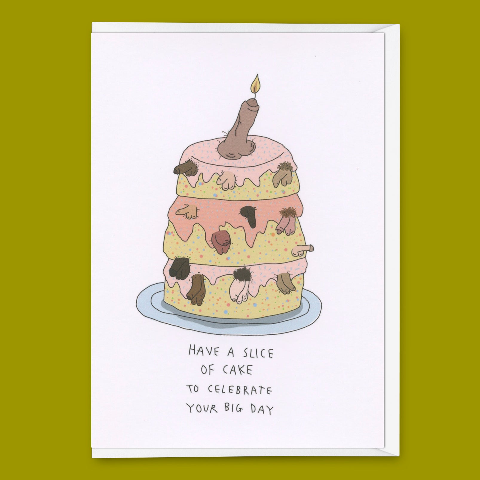 Grußkarte "Penis birthday cake" | Geburtstagskarte | Eat Mielies