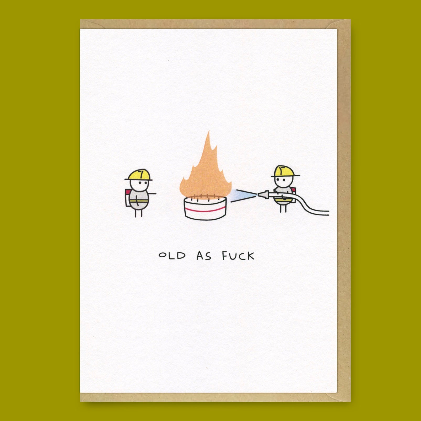 Grußkarte "Old as fuck" | Witzige Klappkarte | Paul Gandhi