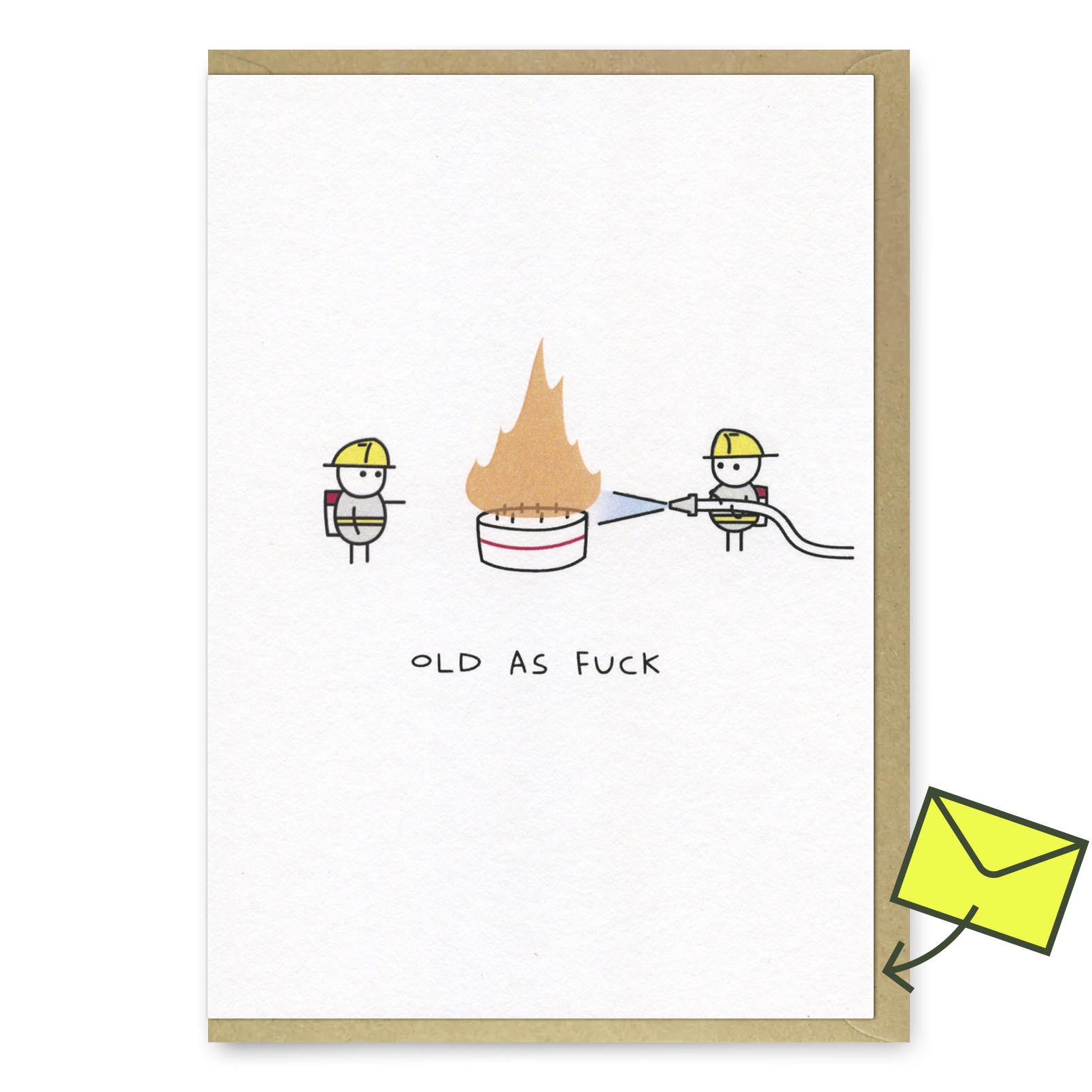 Grußkarte "Old as fuck" | Witzige Klappkarte | Paul Gandhi
