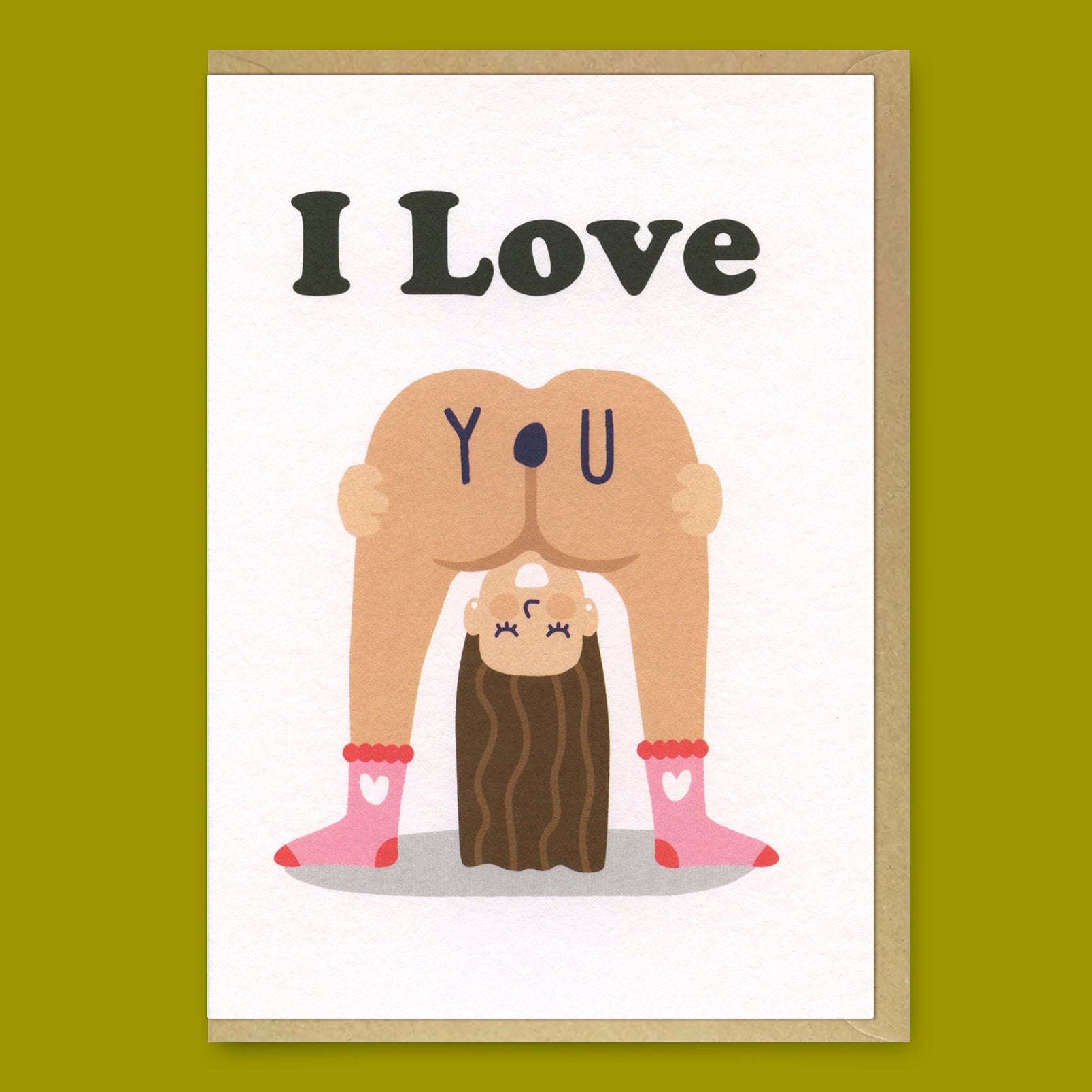 Grußkarte "I love you (Girl Bum/Lol)" | Klappkarte | Studio Boketto