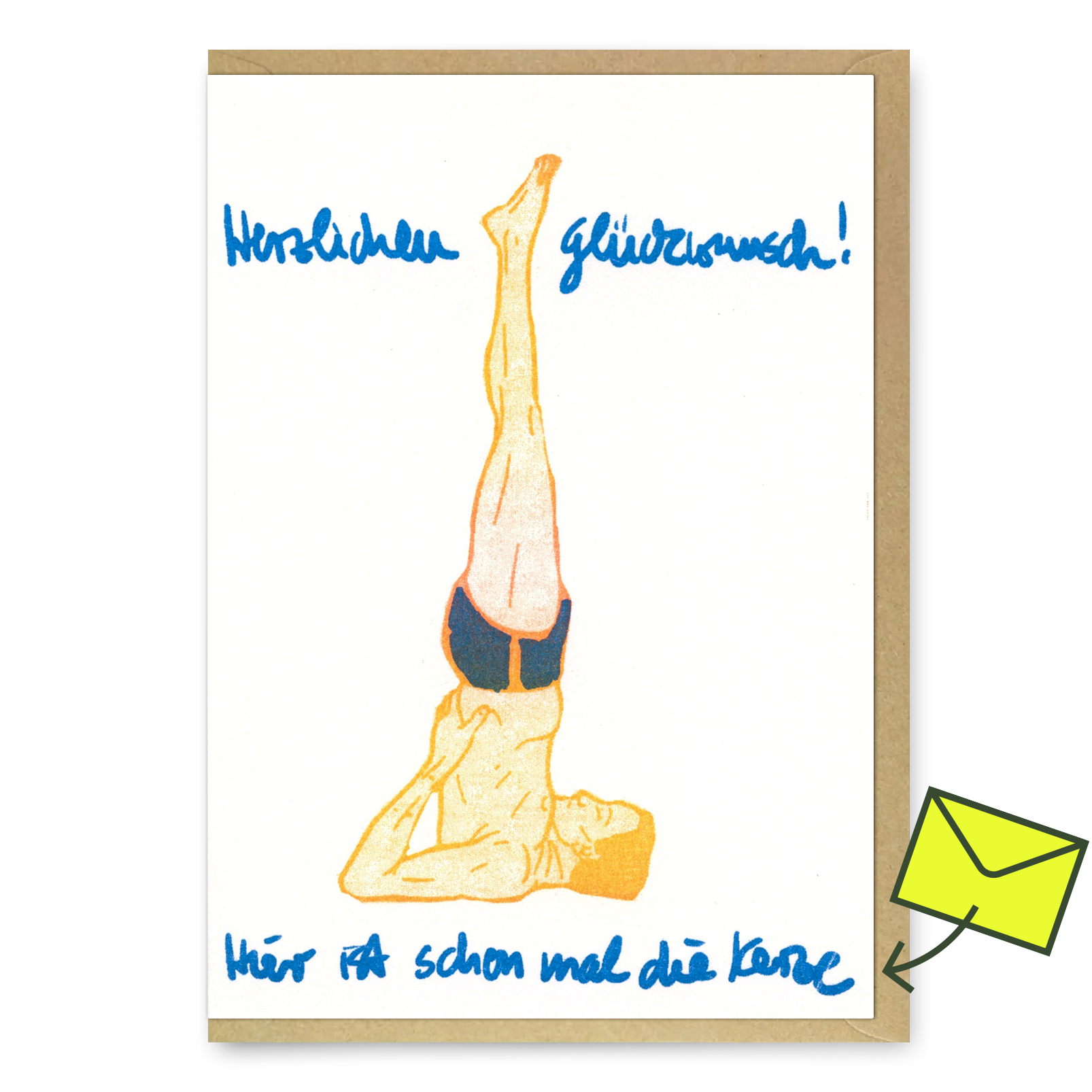 Grußkarte "Hier ist schon mal die Kerze" | Geburtstagskarte | Superjuju