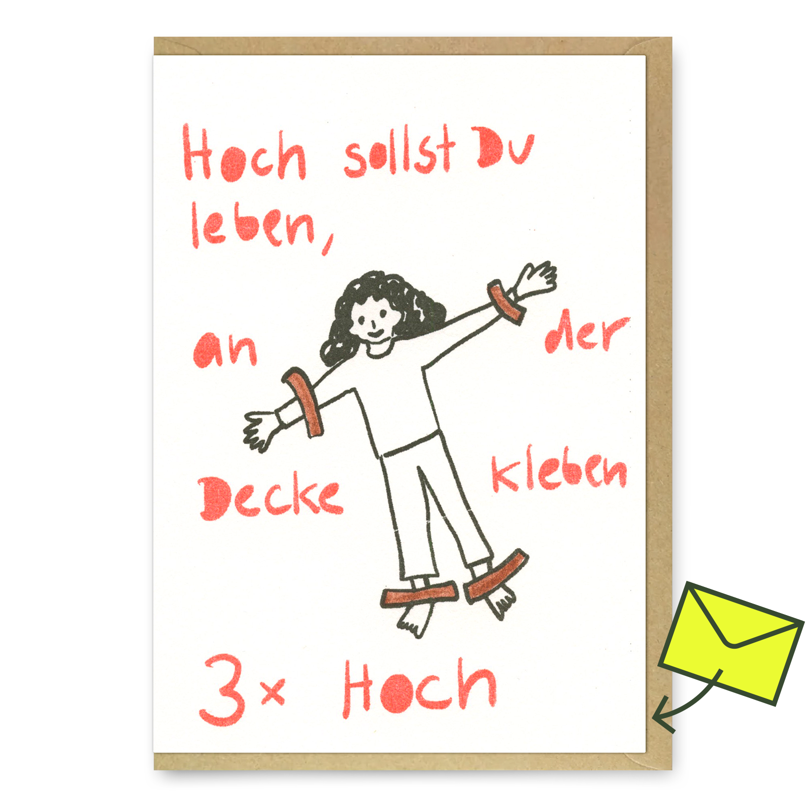 Grußkarte "Hoch sollst du leben" | Schöne Klappkarte | Superjuju