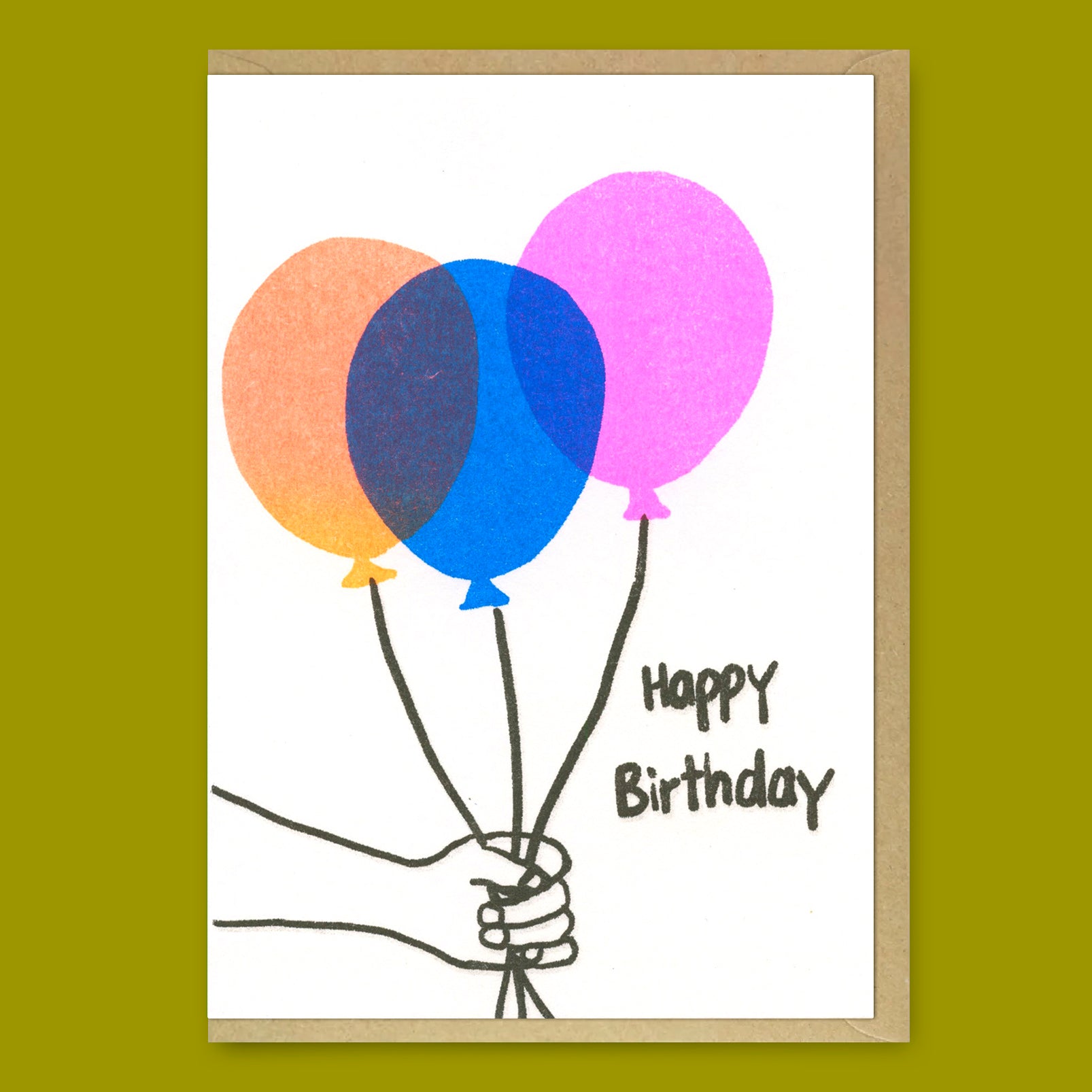 Grußkarte "Happy Birthday Balloons" | Geburtstagskarte | Superjuju