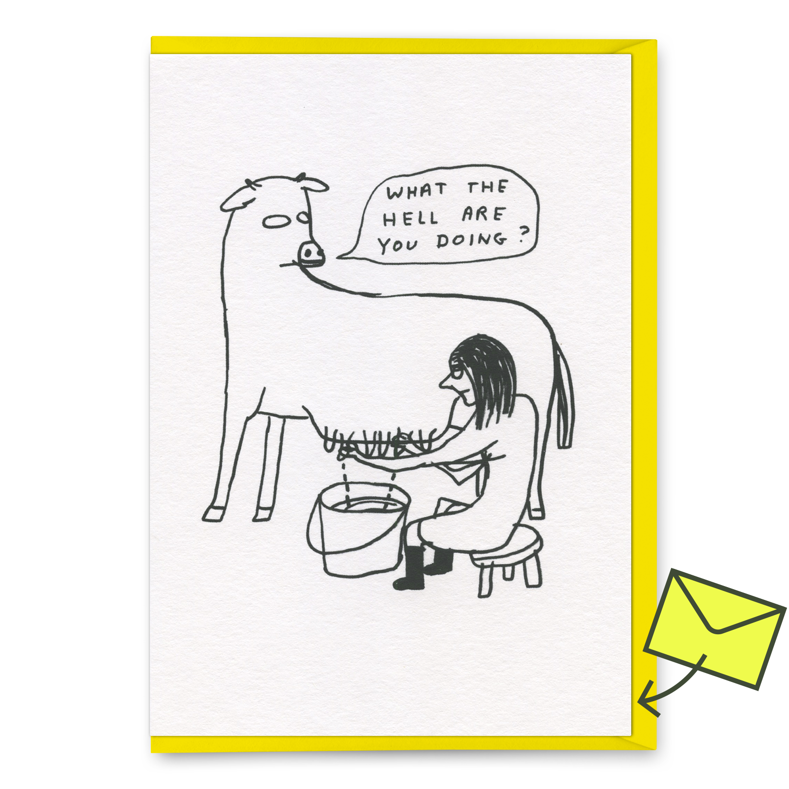Grußkarte "What the hell" | Lustige Klappkarte | Brainbox Candy