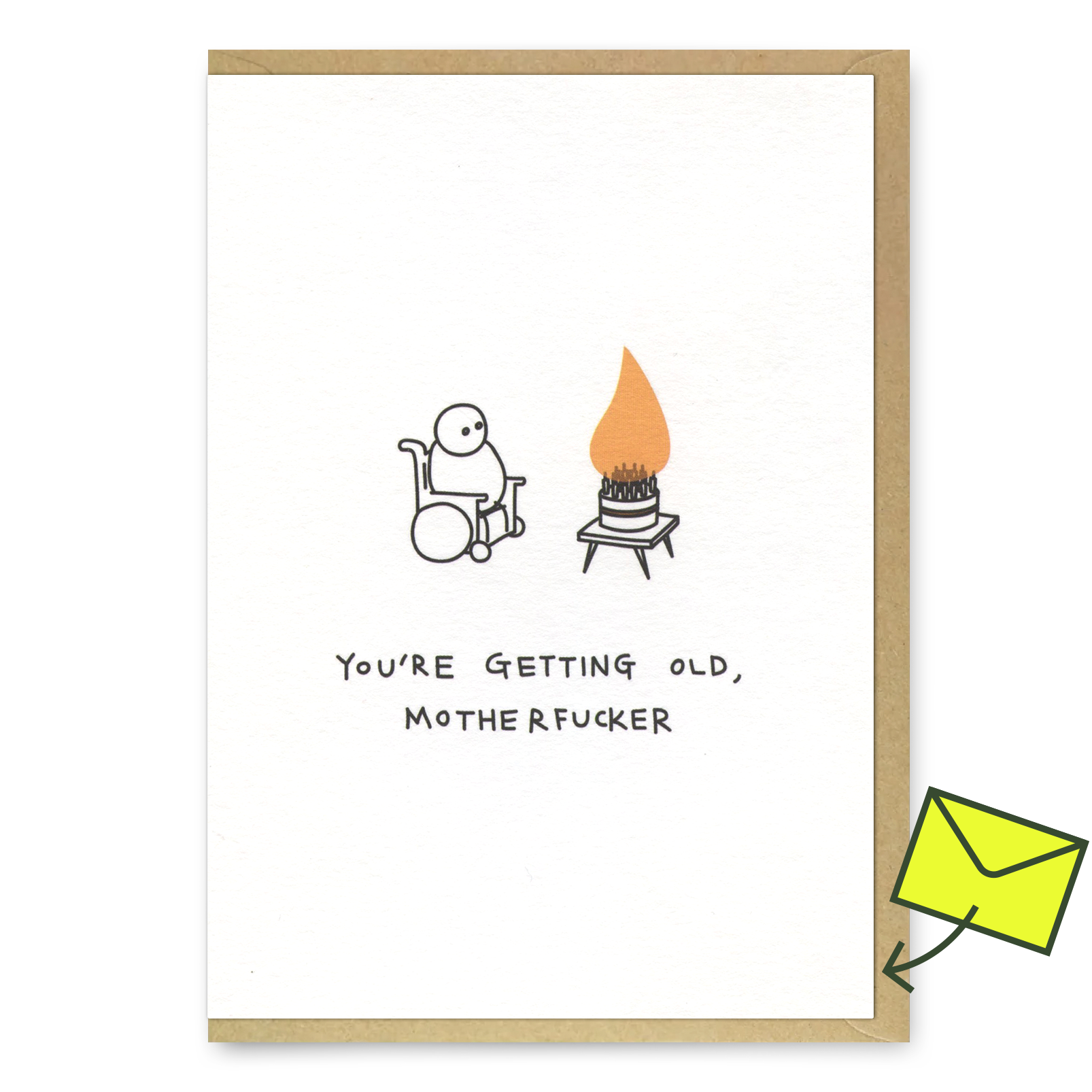 Grußkarte "You´re getting old" | Witzige Klappkarte | Paul Gandhi