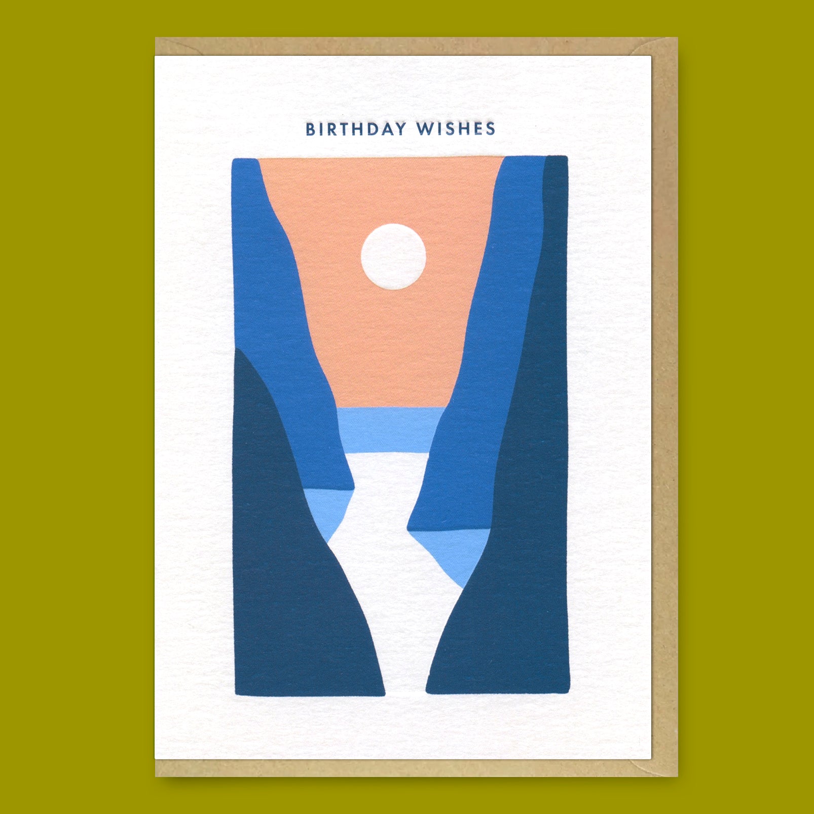 Grußkarte "Between cliffs" | Schöne Klappkarte | Miles Tewson