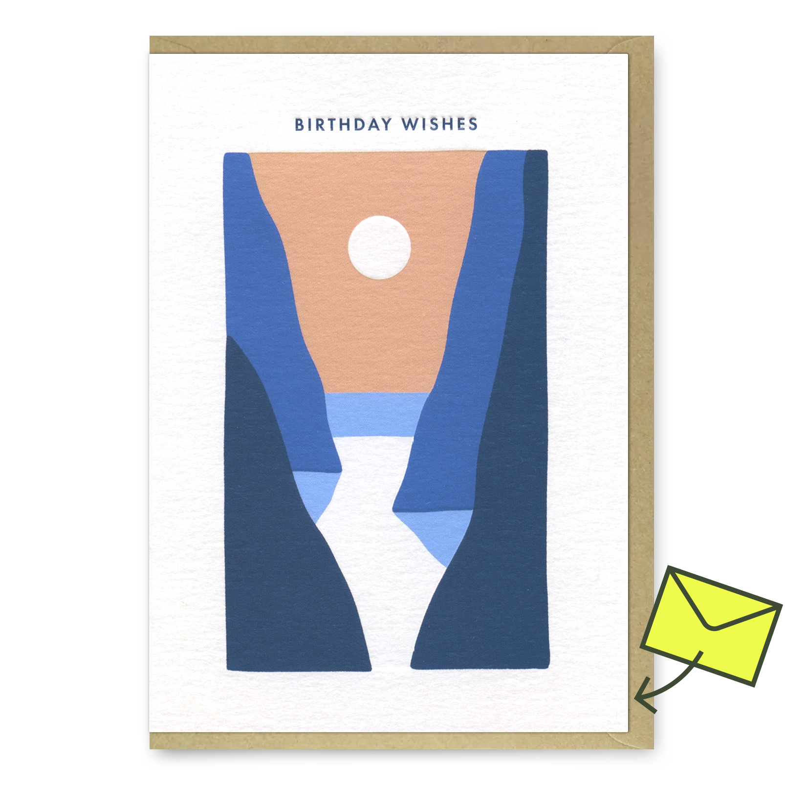 Grußkarte "Between cliffs" | Schöne Klappkarte | Miles Tewson