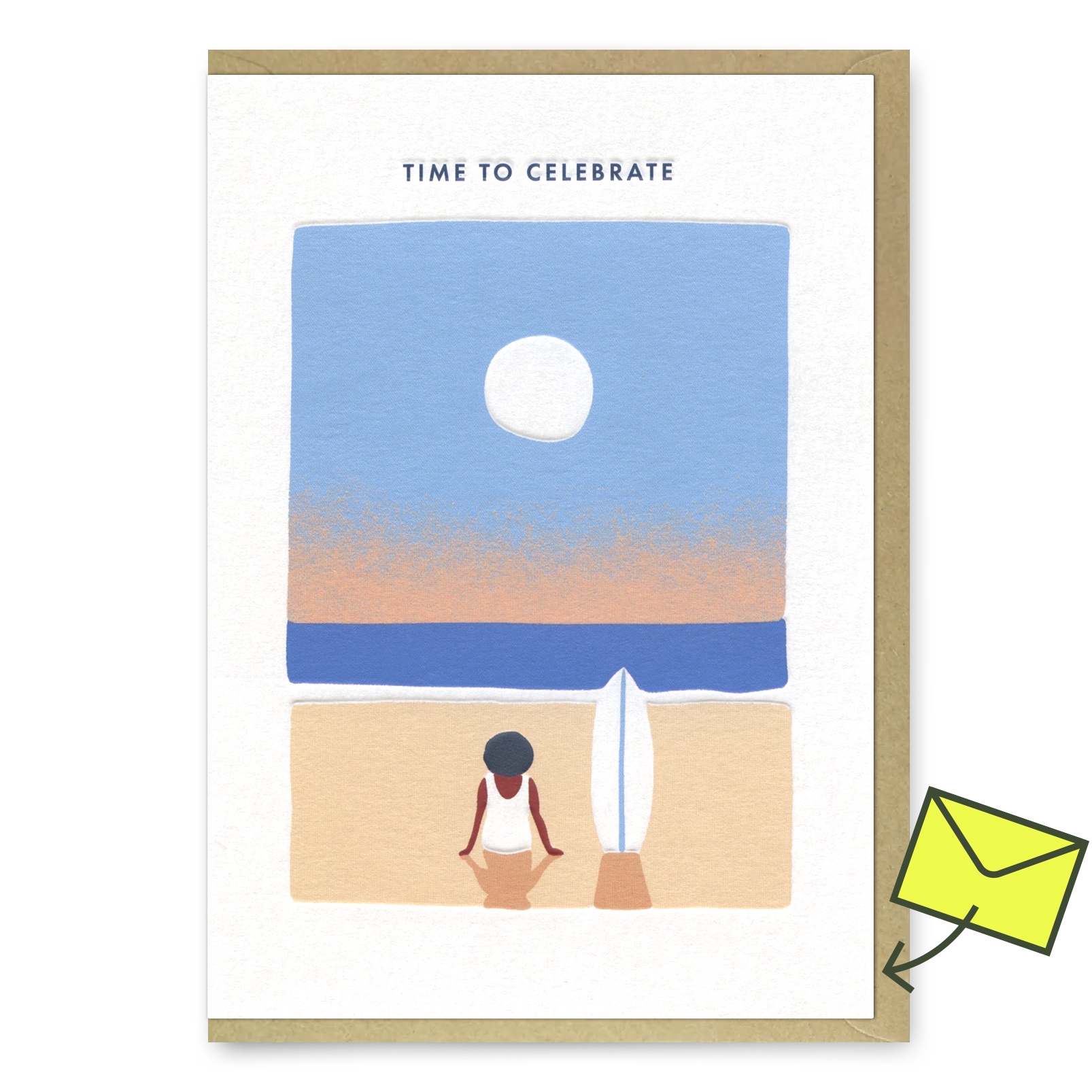 Grußkarte "Time to celebrate" | Schöne Klappkarte | Miles Tewson