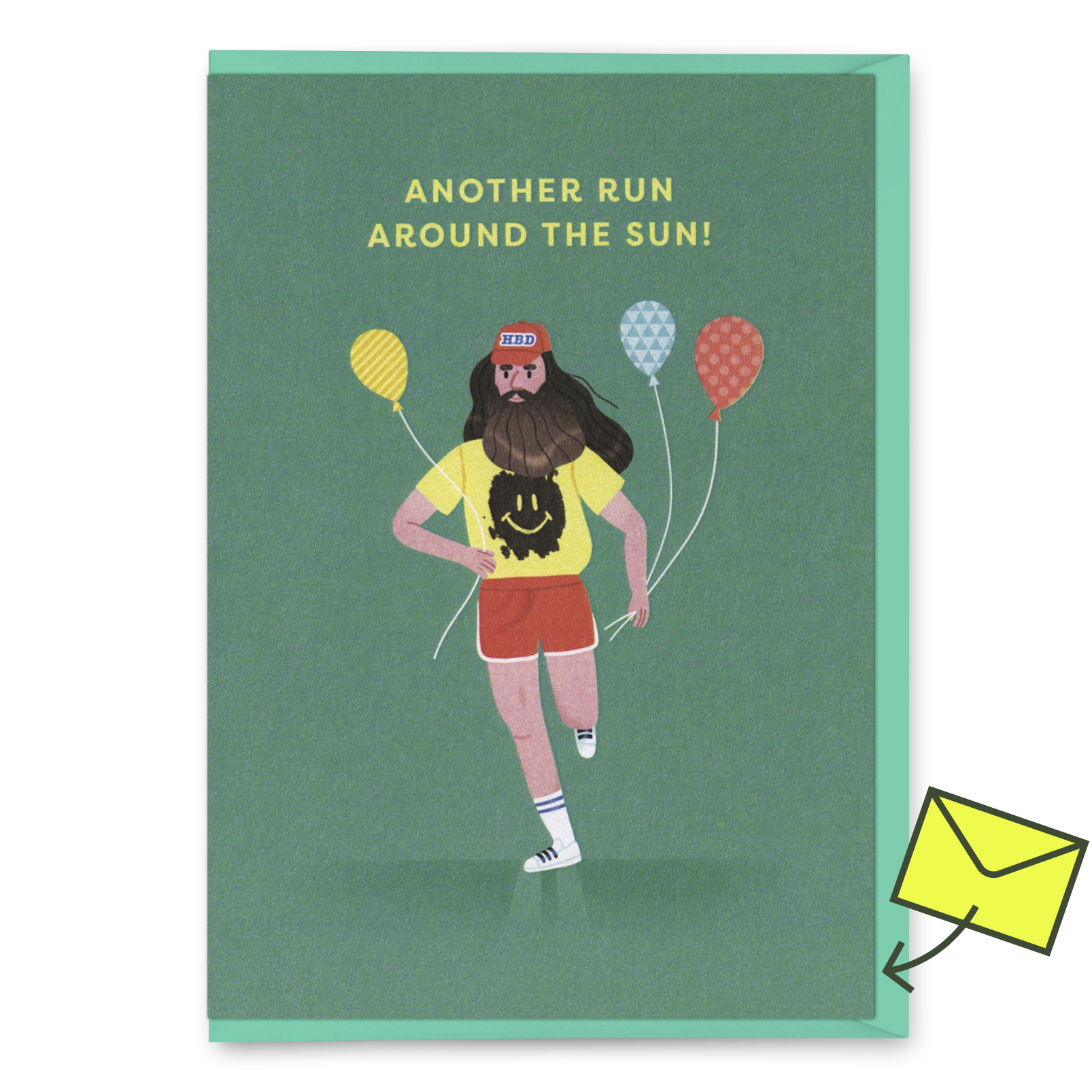 Grußkarte "Another run around the sun" | Lustige Klappkarte | Ohh Deer