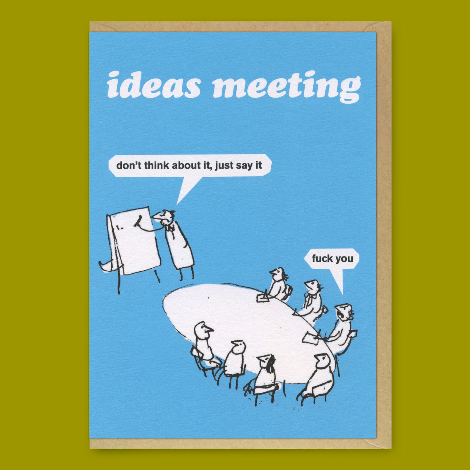 Grußkarte "Ideas Meeting" | Lustige Klappkarte | Modern Toss