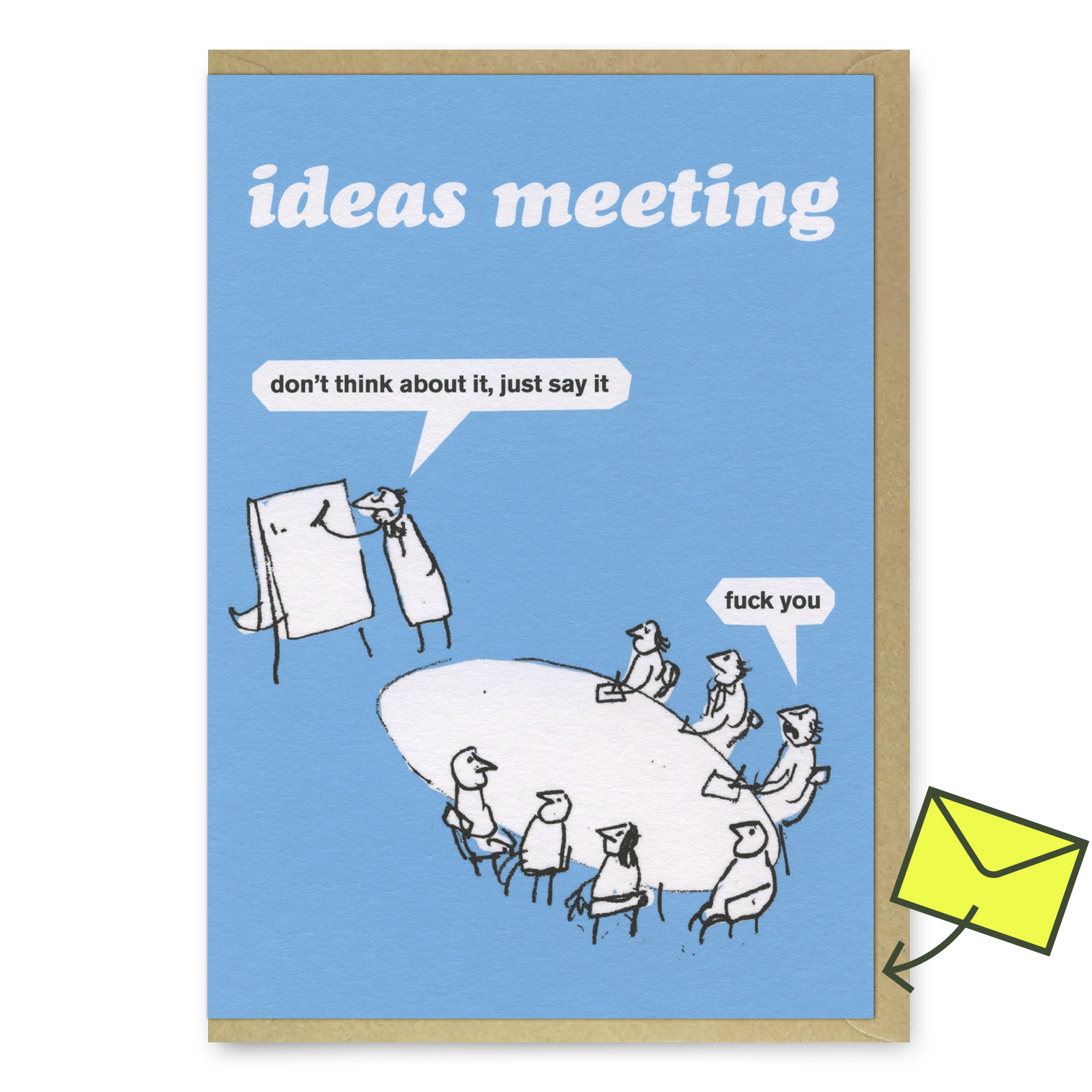 Grußkarte "Ideas Meeting" | Lustige Klappkarte | Modern Toss