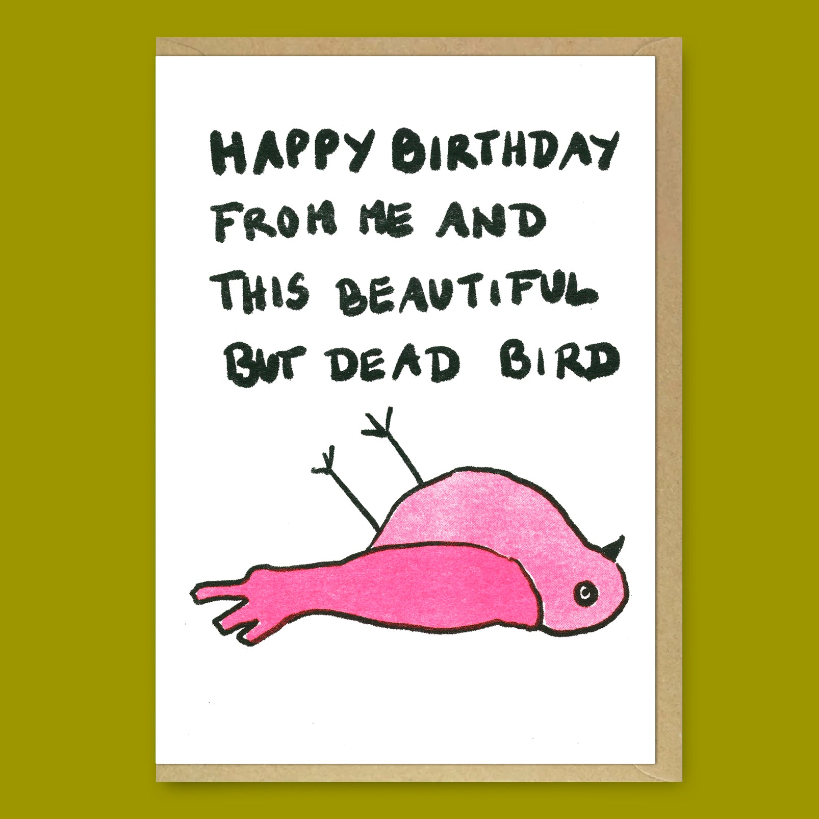 Grußkarte “Happy Birthday Dead Bird” | Geburtstagskarte | Superjuju
