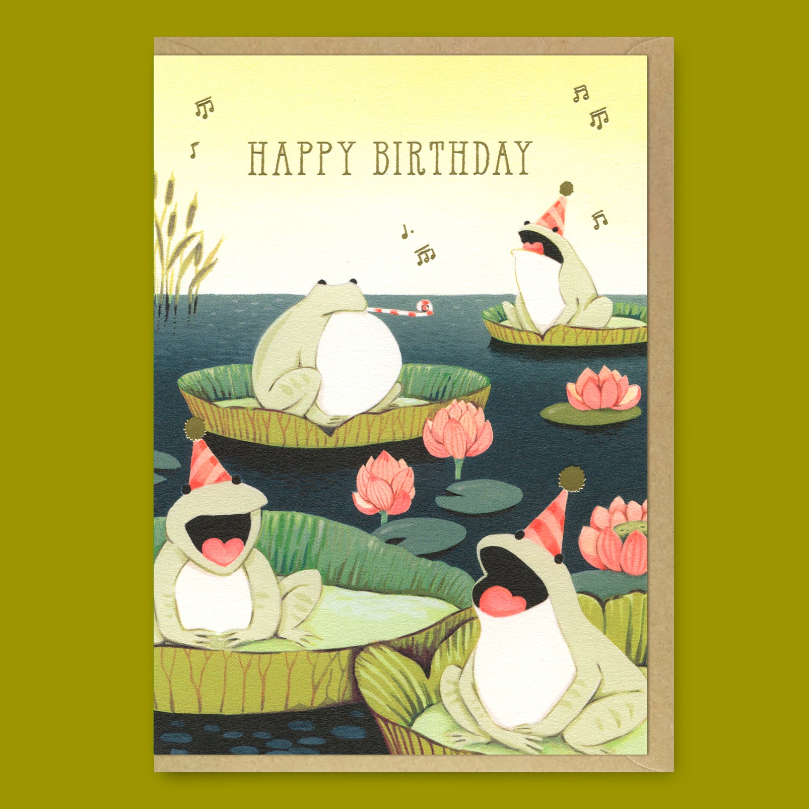 Grußkarte „Singing Frogs“ | Witzige Klappkarte zum Geburtstag | Ohh Deer