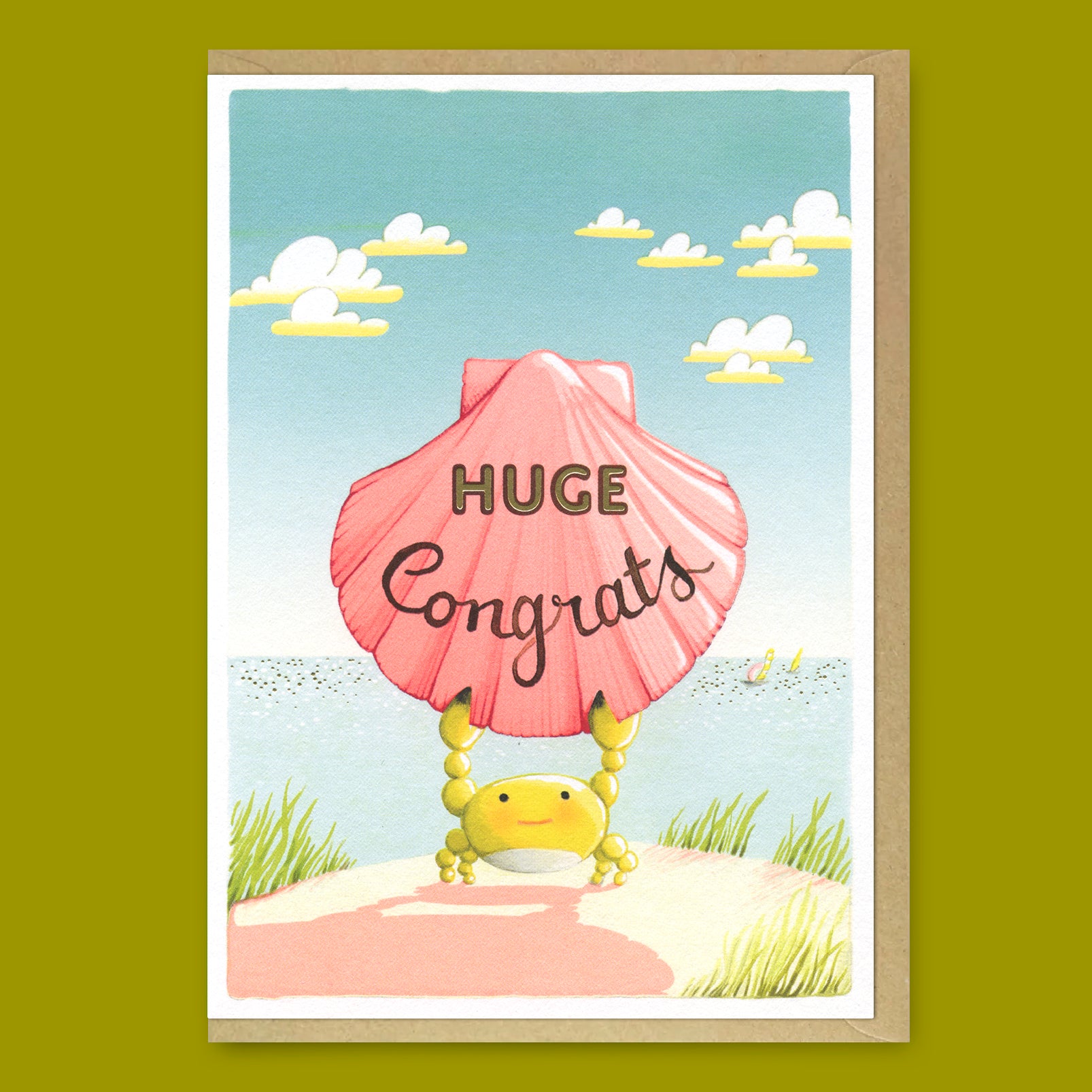 Grußkarte „Huge Congrats“ | Stilvolle Klappkarte zur Gratulation | Ohh Deer