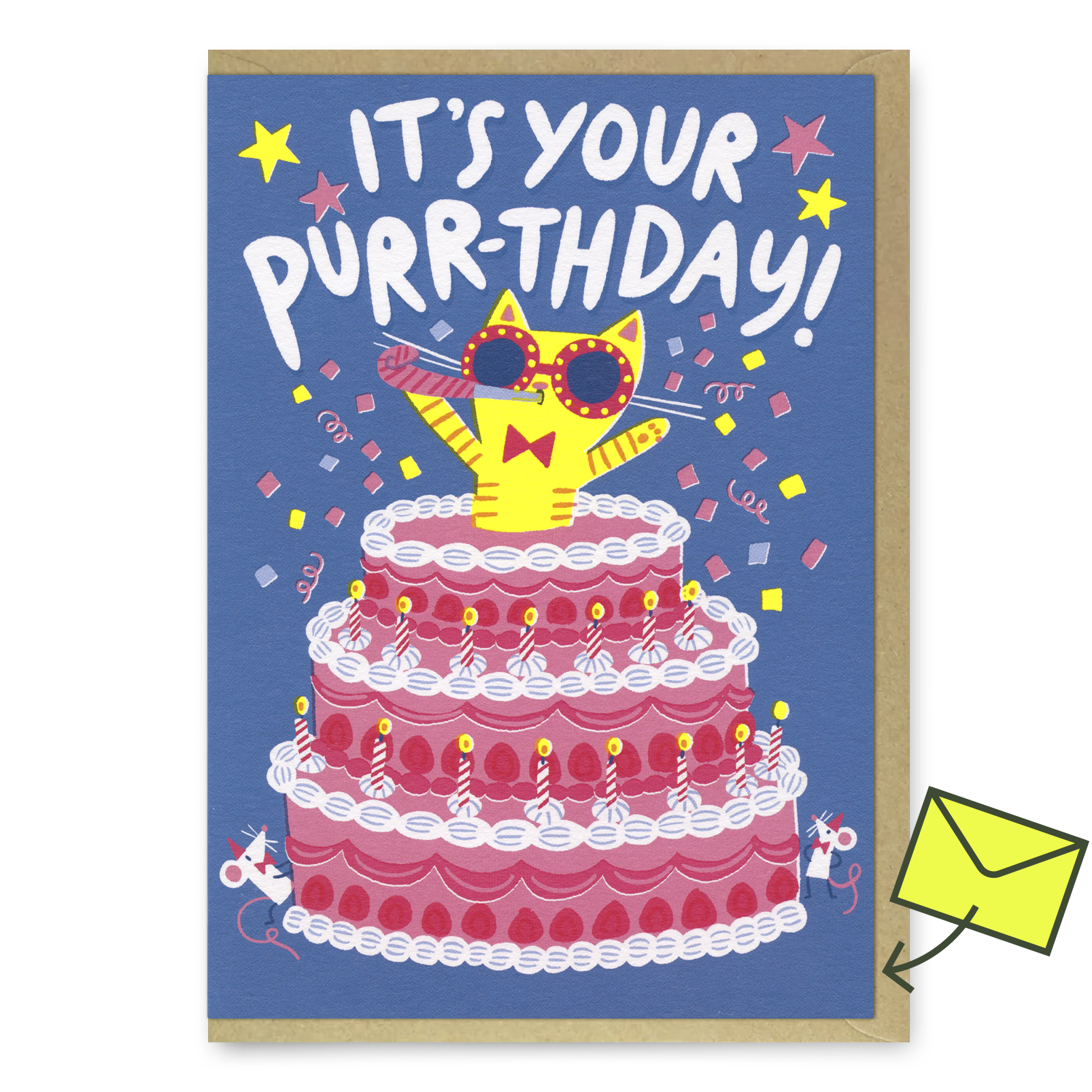 Grußkarte „It’s your Purrthday“ | Süße Katzen-Klappkarte zum Geburtstag | Ohh Deer