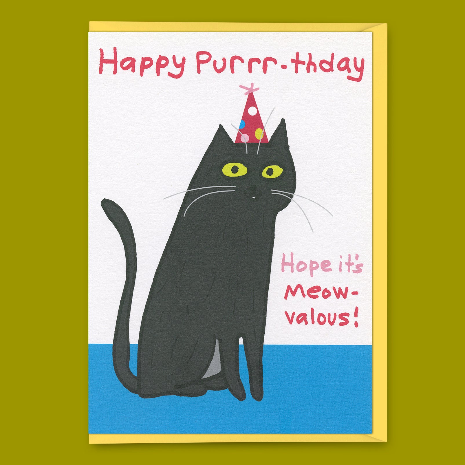 Grußkarte „Hope it’s Meow-valous“ | Katzenstarke Klappkarte zum Geburtstag | Ohh Deer