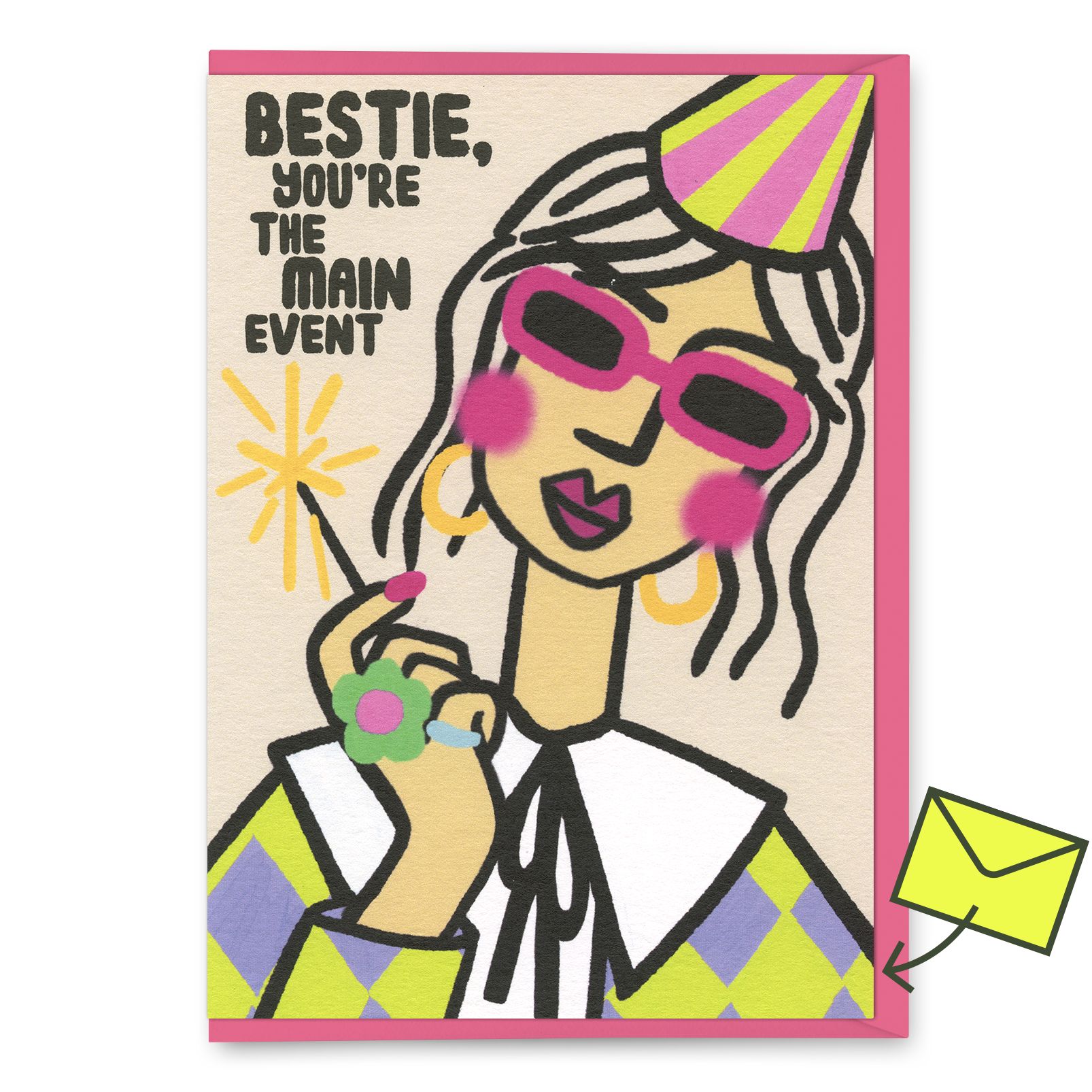 Grußkarte „Bestie“ | Liebevolle Klappkarte für die beste Freundin zum Geburtstag | Studio Boketto
