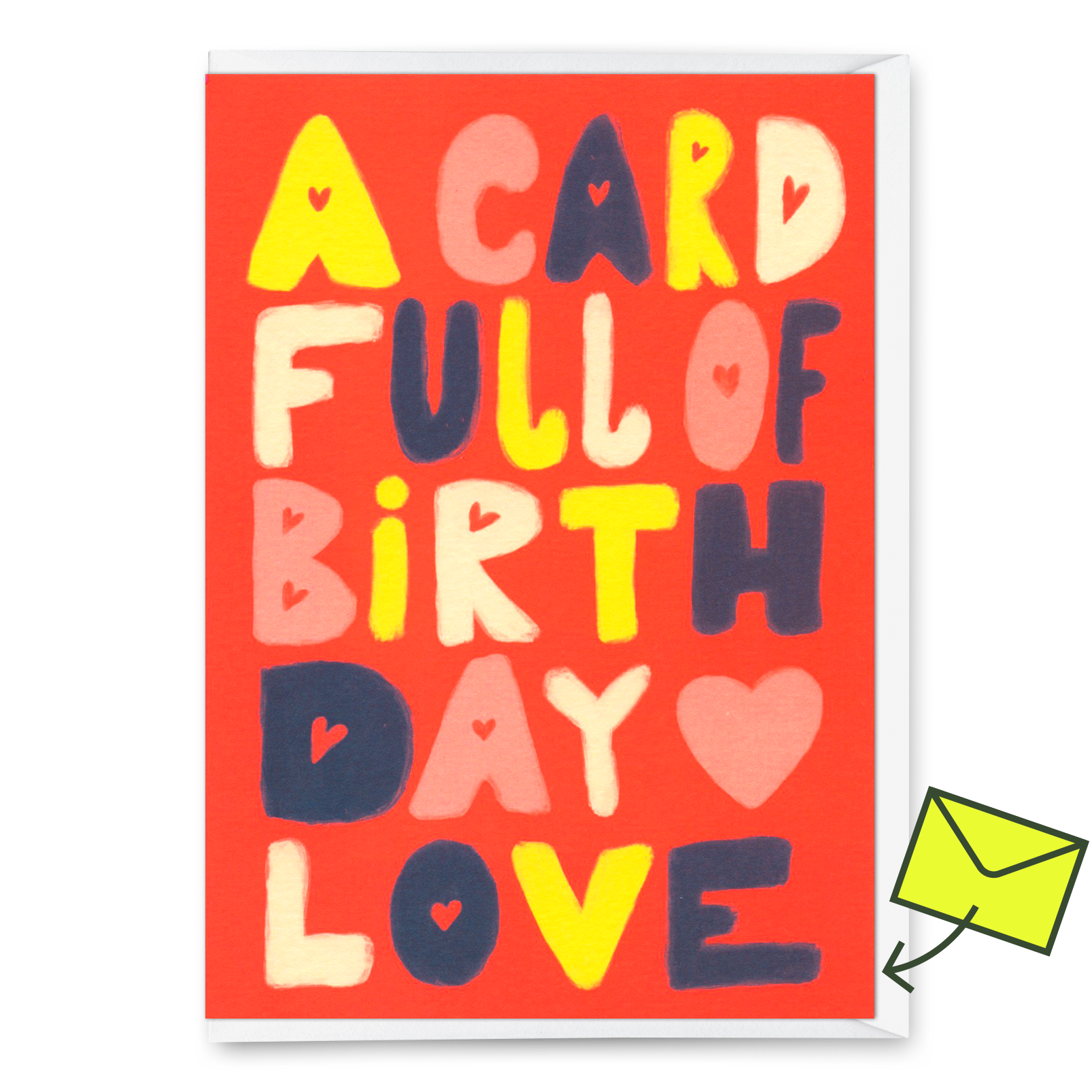 Greeting card "Birthday love" | Beautiful folding card with saying for birthday