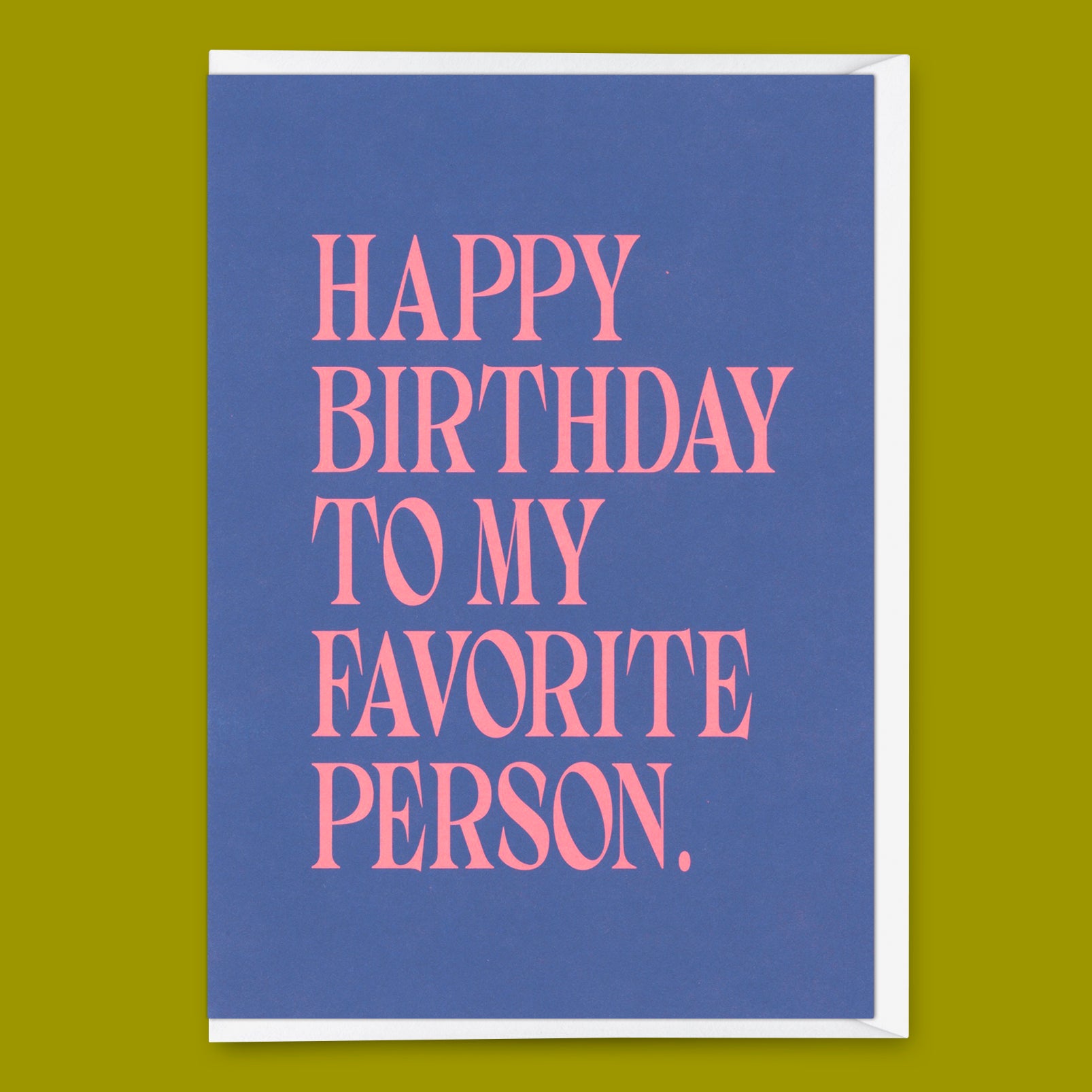 Grußkarte "To my favorite person" | Schöne Klappkarte mit Spruch zum Geburtstag
