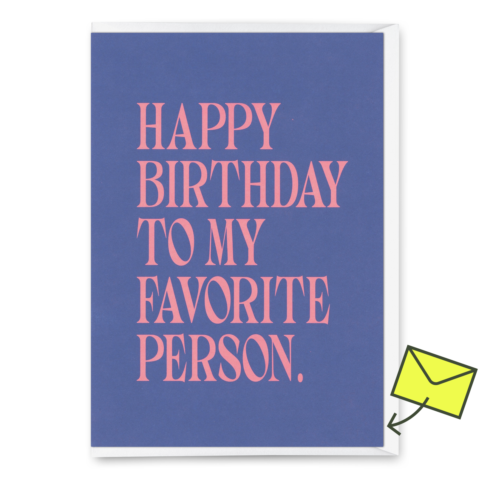 Grußkarte "To my favorite person" | Schöne Klappkarte mit Spruch zum Geburtstag