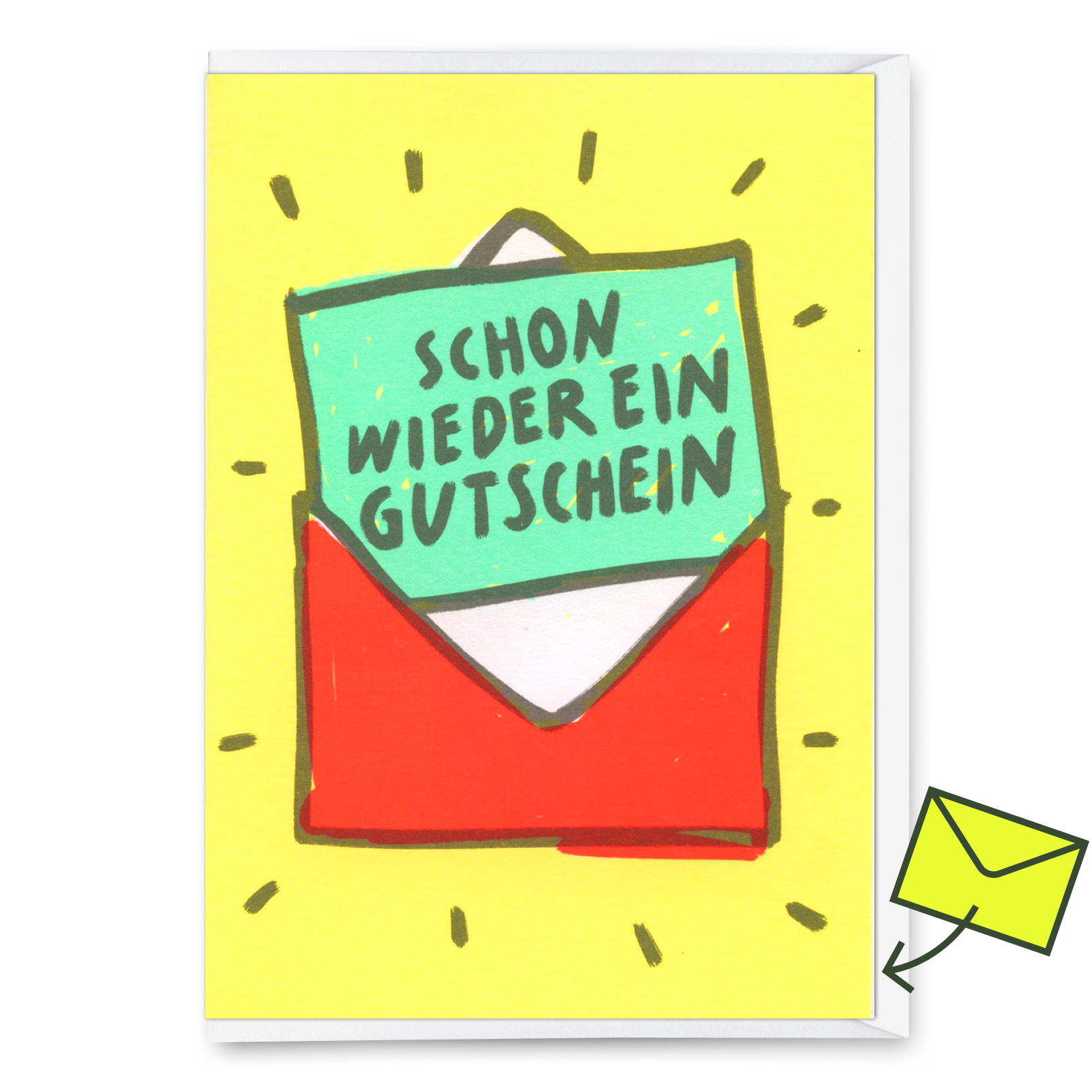 Grußkarte "Schon wieder ein Gutschein" | Lustige Gutschein-Karte