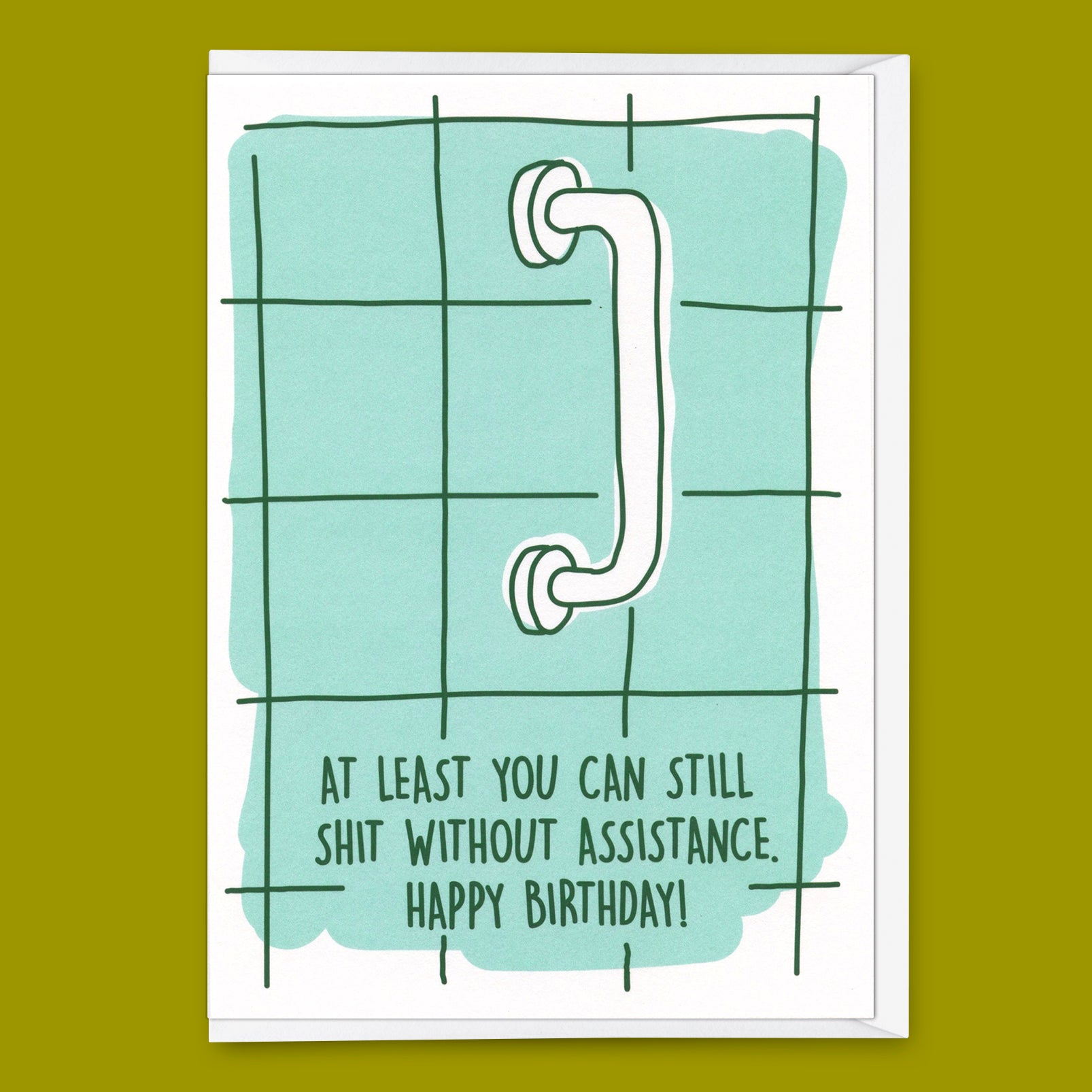 Greeting card "Shit assistance" | Funny folding card with saying for birthday