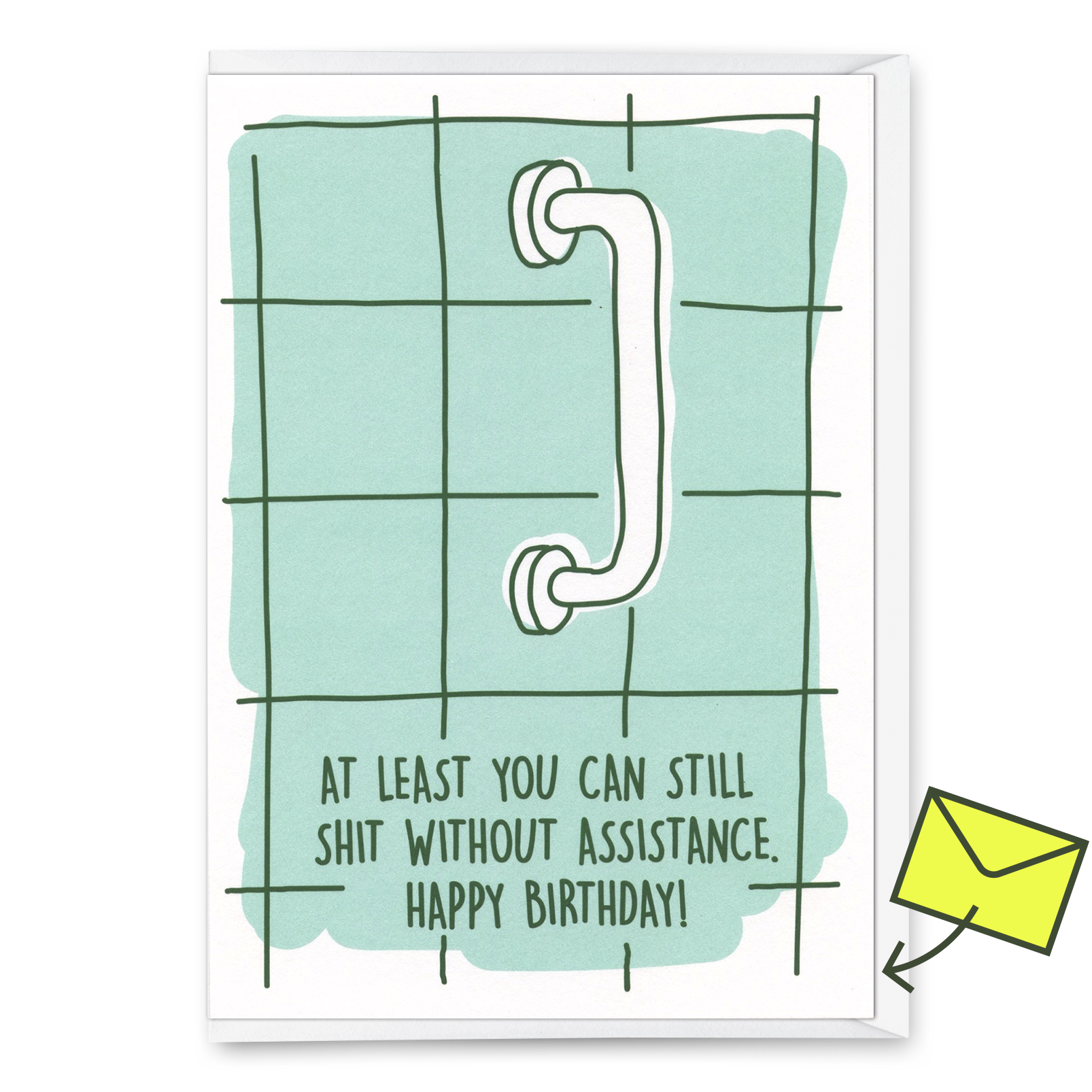 Greeting card "Shit assistance" | Funny folding card with saying for birthday