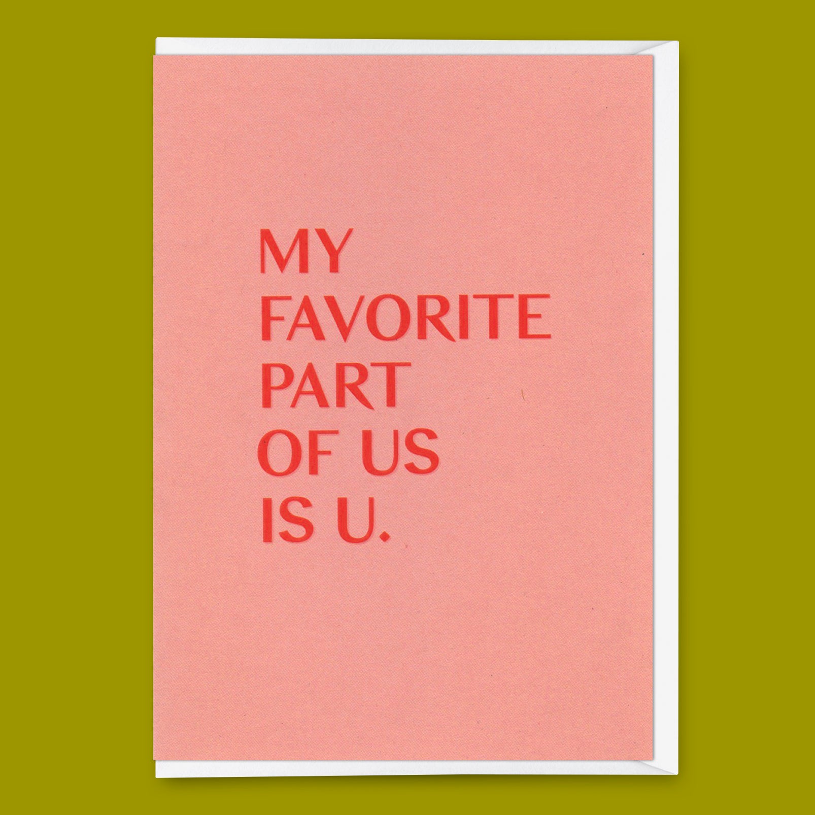 Greeting card "My favorite part" | Beautiful folding card with saying for lovers