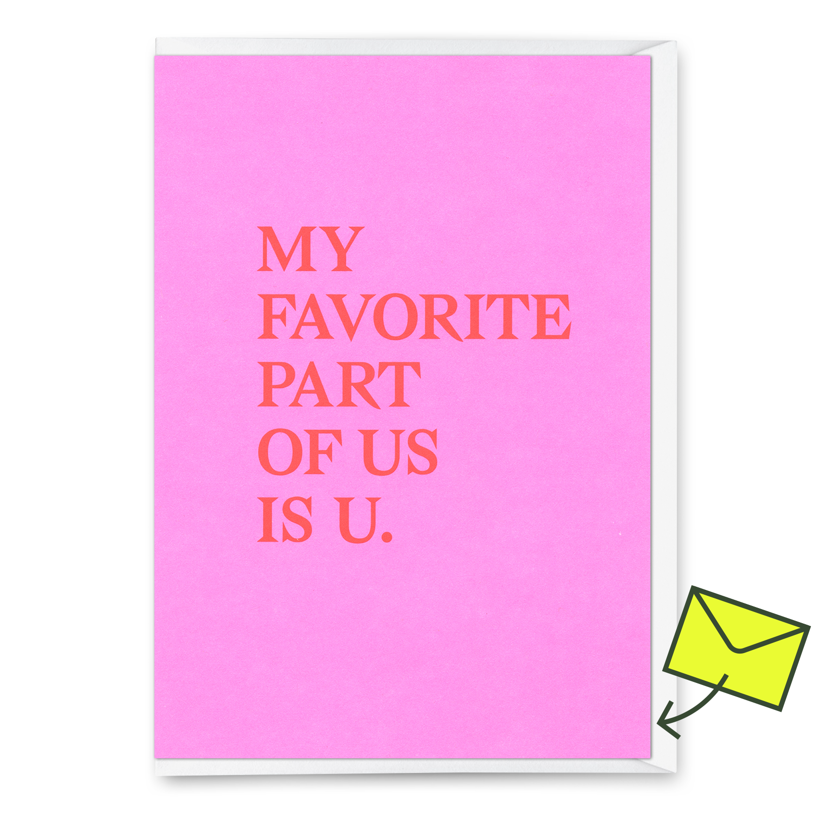 Greeting card "My favorite part" | Beautiful folding card with saying for lovers