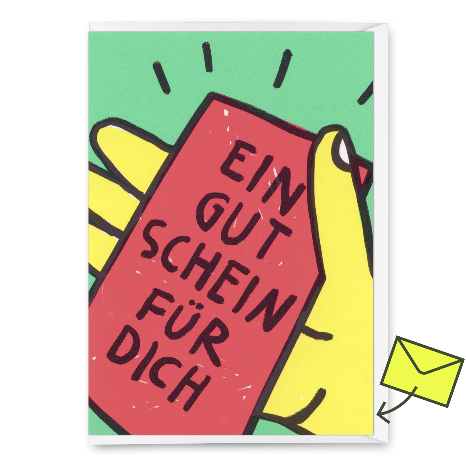 Grußkarte "Ein Gutschein für dich" | Schöne Gutschein-Karte