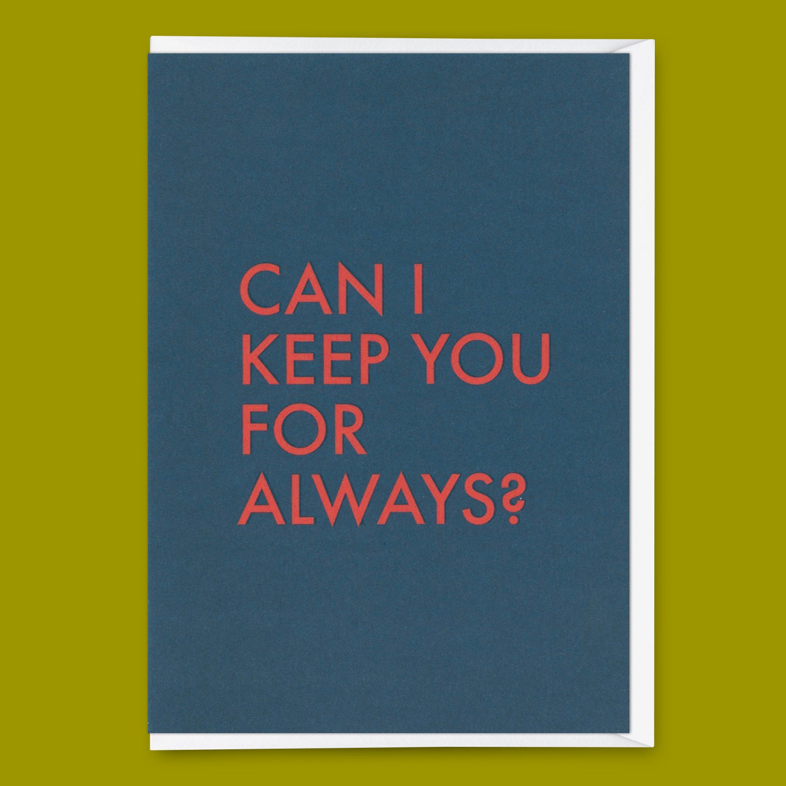 Greeting card "Keep you" | Cool folding card with saying for lovers