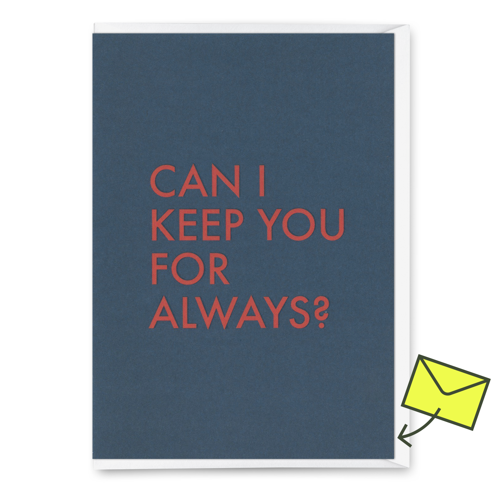 Greeting card "Keep you" | Cool folding card with saying for lovers