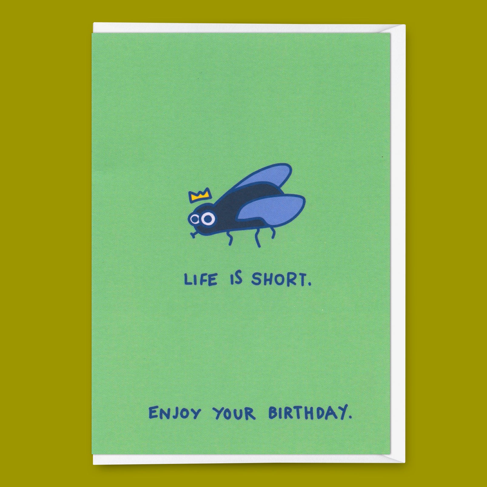 Greeting card "Life is short" | Funny folding card for birthday