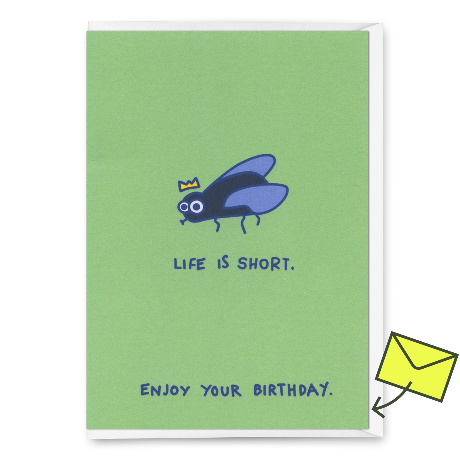 Greeting card "Life is short" | Funny folding card for birthday