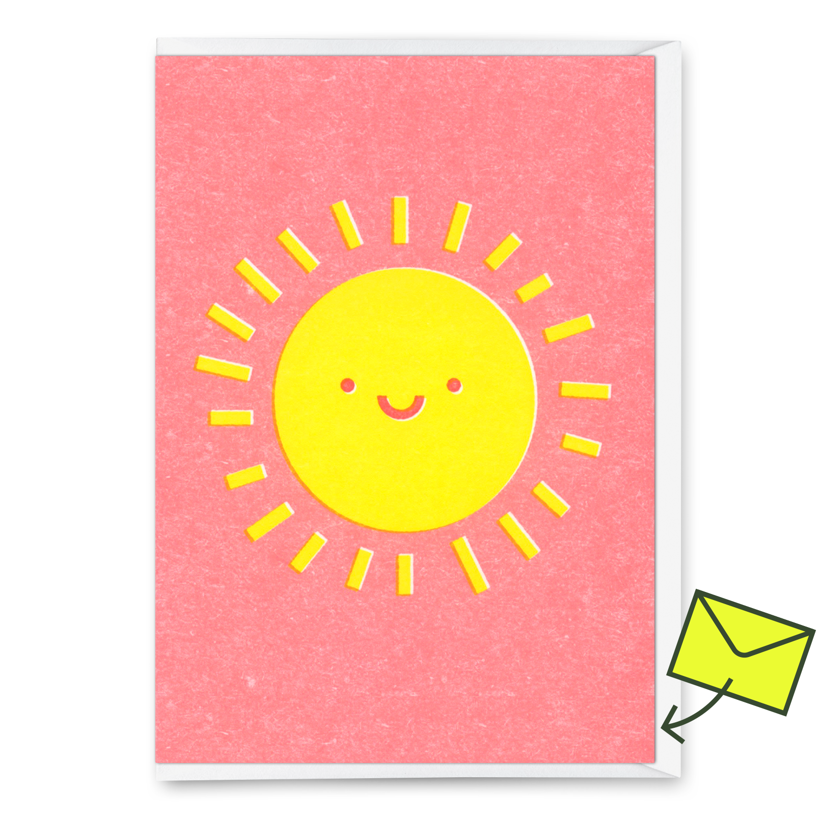 Greeting card "Smiling sun" | Beautiful folding card for every occasion