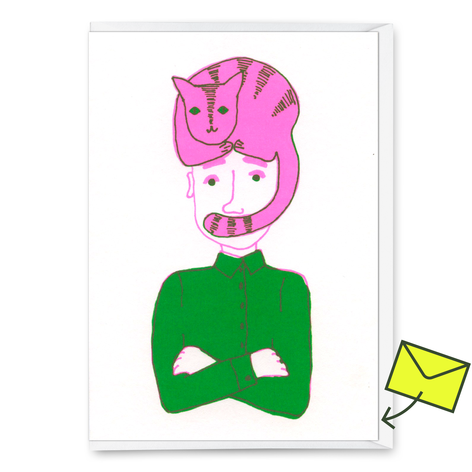 Greeting card "Catman" | Cool folding card with cat motif for every occasion