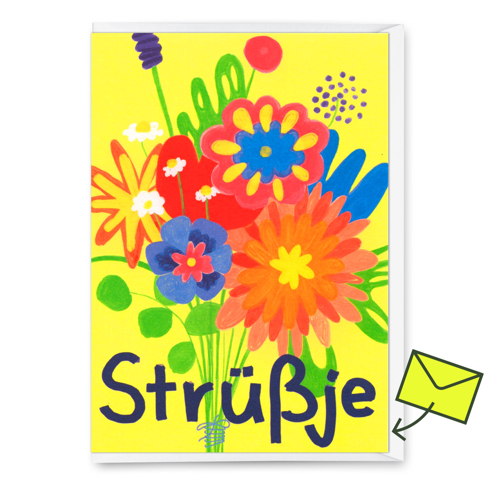 Grußkarte "Strüßje" | Schöne Klappkarte für jeden Anlass