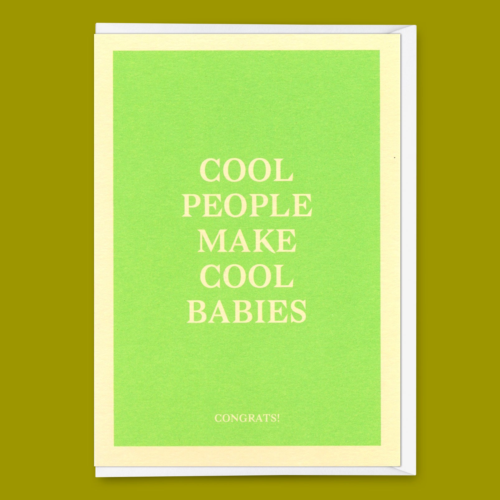 Grußkarte "Cool people make cool babies" | Coole Klappkarte zur Geburt