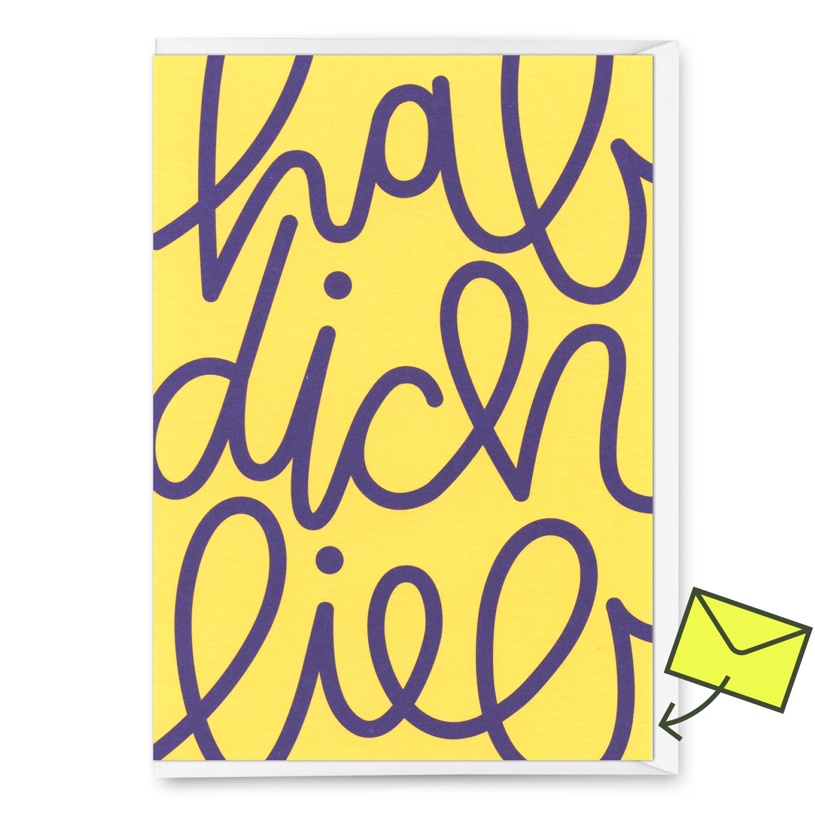 Greeting card "Love you" | Beautiful folding card with saying