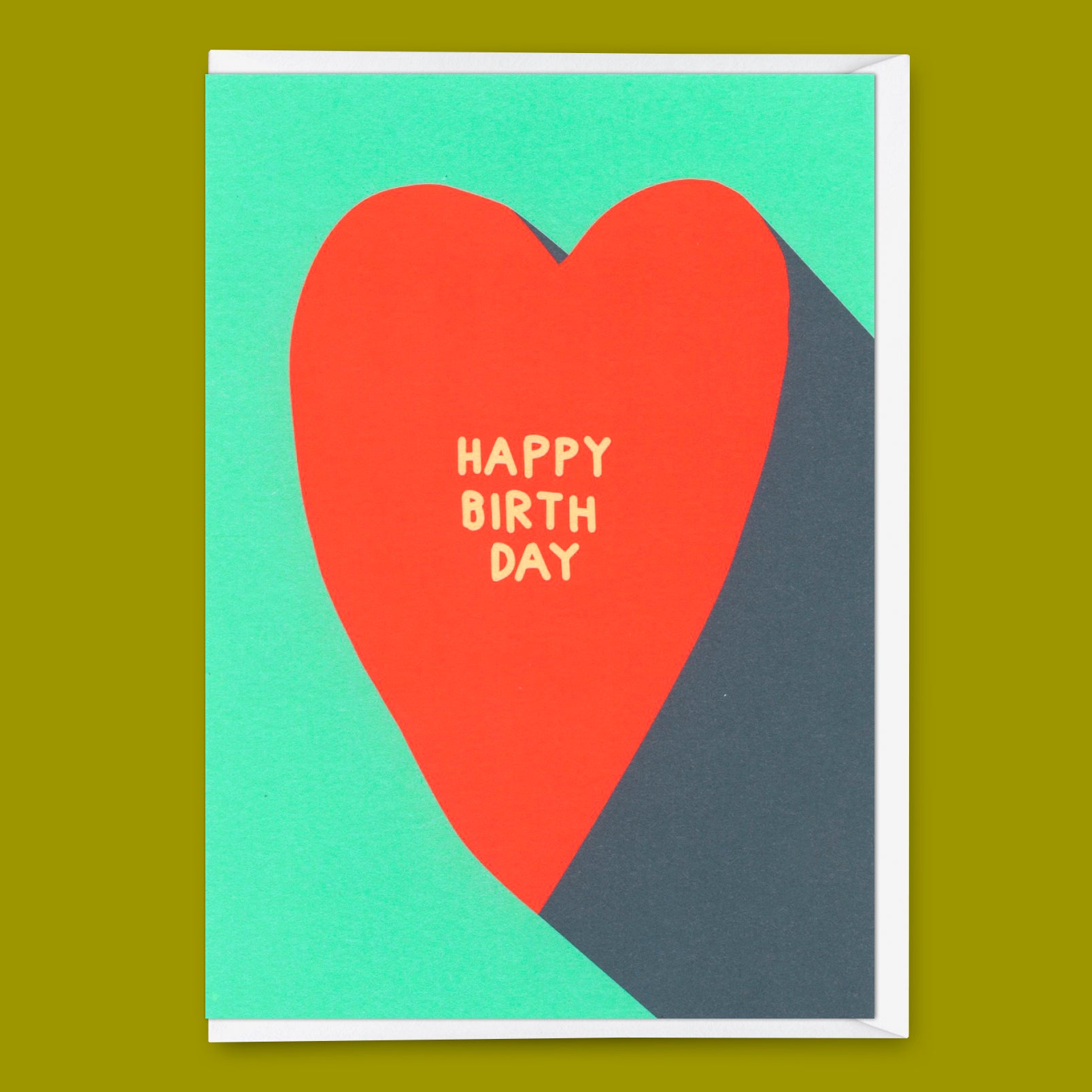 Greeting card "Happy Birthday Heart" | Beautiful folding card for birthday