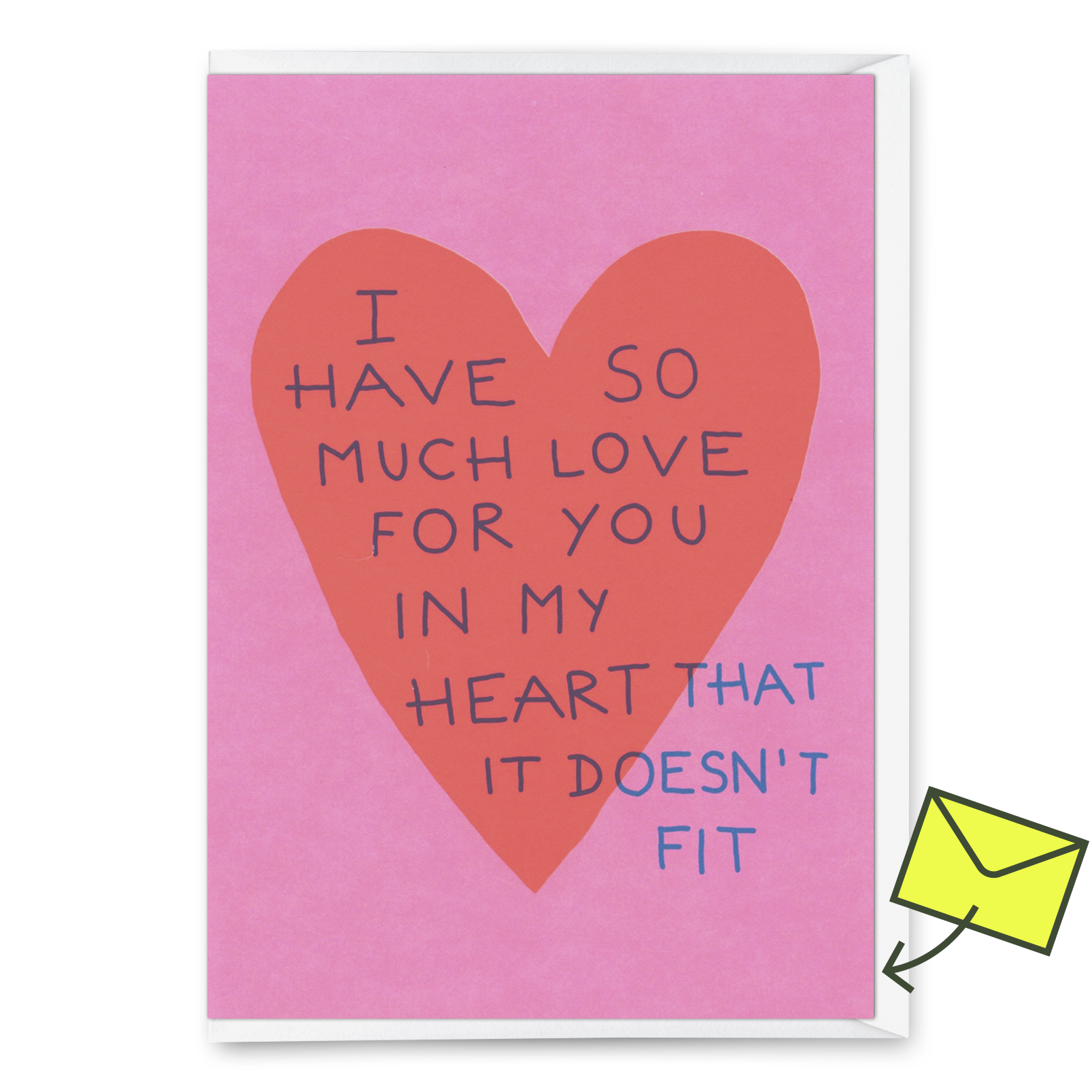 Grußkarte "I have so much love for you" | Schöne Klappkarte mit Spruch für Verliebte