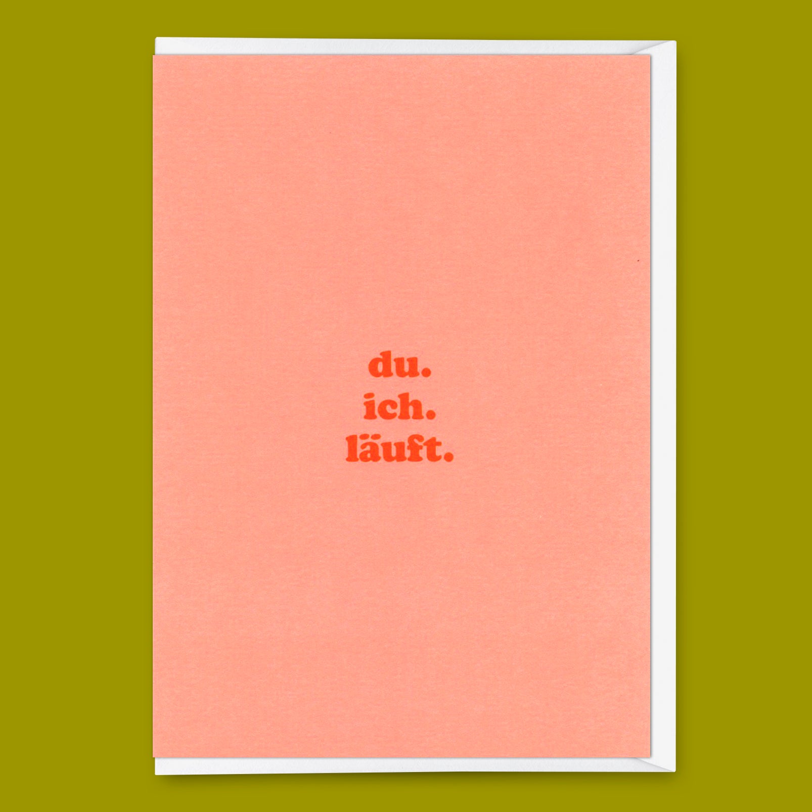 Grußkarte "du.ich.läuft" | Coole Klappkarte mit Spruch für Verliebte