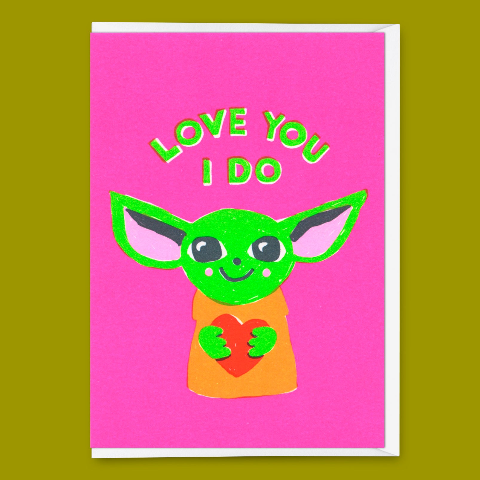 Greeting card "Love you I do" | Funny folding card for lovers