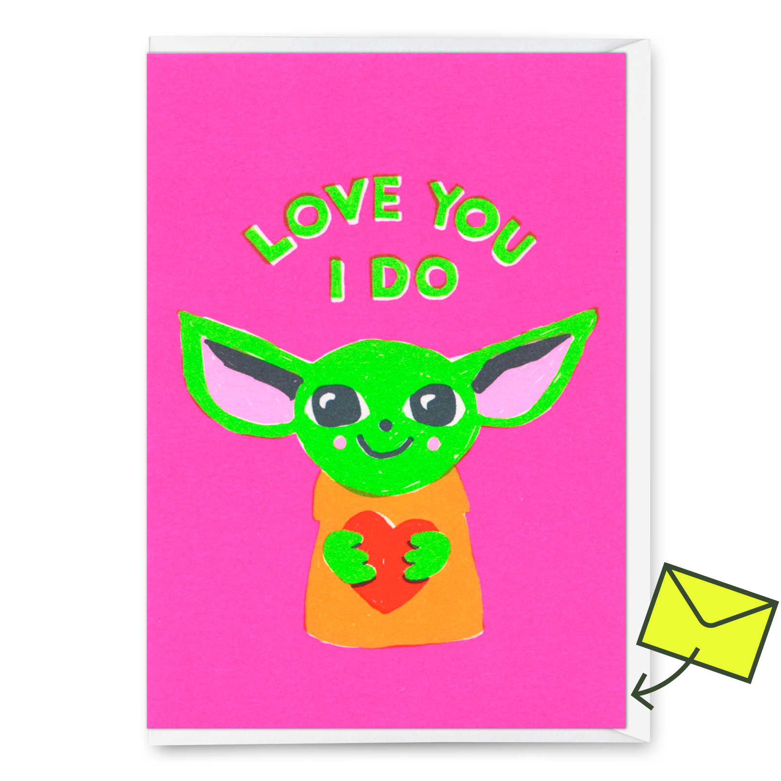 Greeting card "Love you I do" | Funny folding card for lovers
