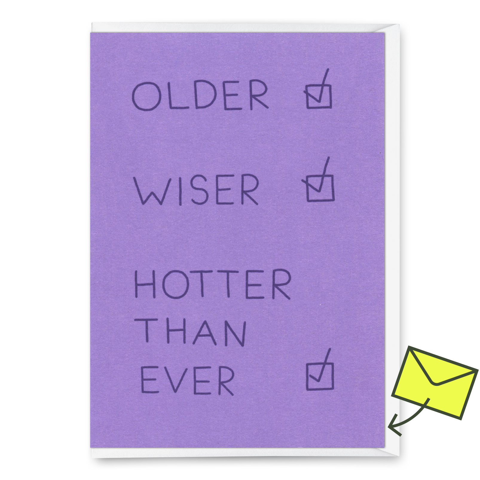 Grußkarte "Hotter than ever" | Lustige Klappkarte zum Geburtstag