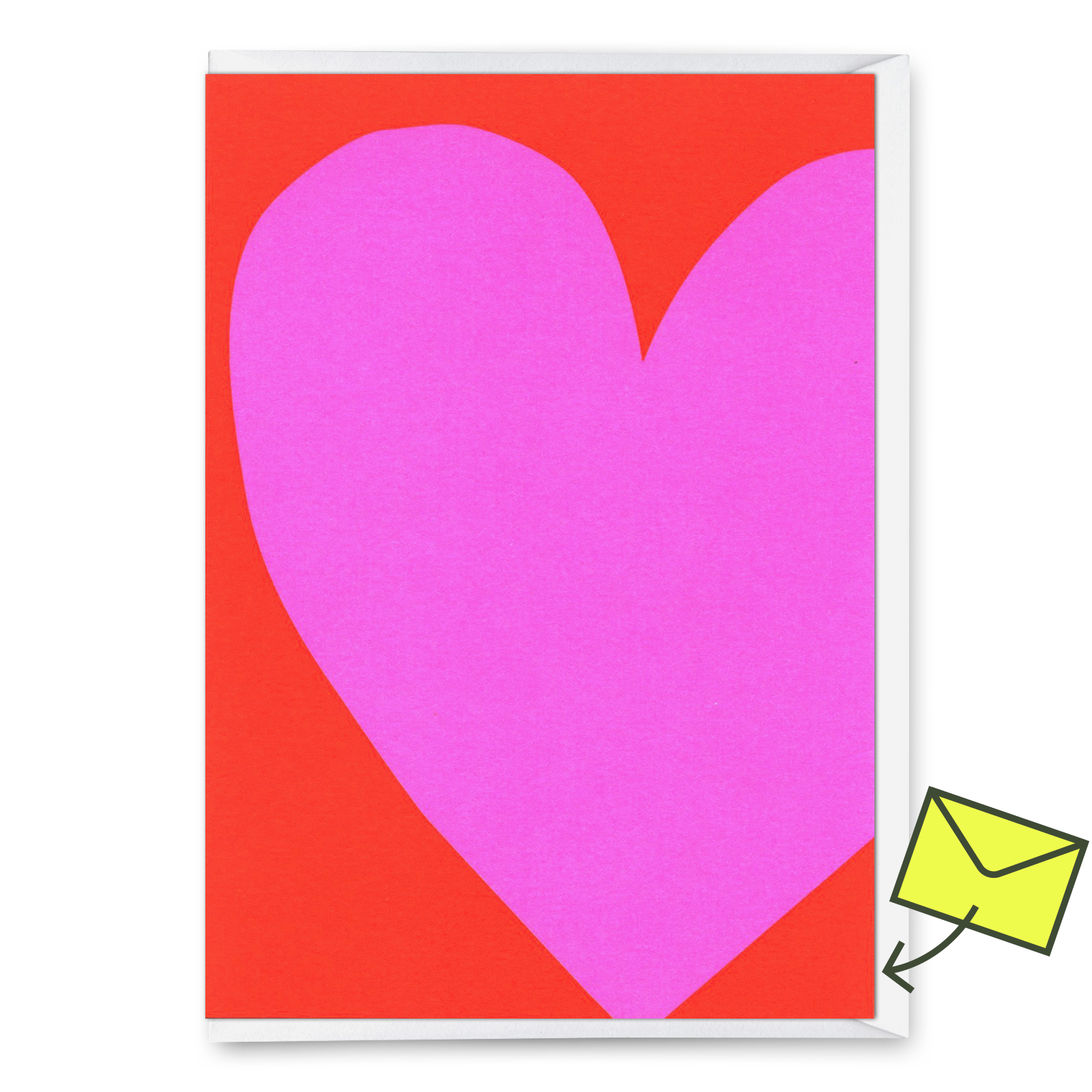 Grußkarte "Purple heart" | Schöne Klappkarte  für Verliebte