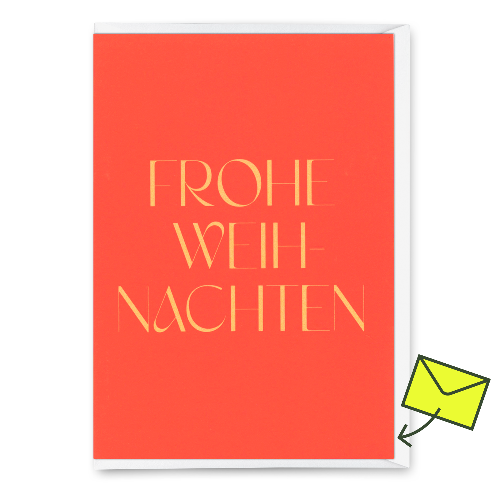 Greeting card "Merry Christmas Red" | Beautiful folding card for Christmas